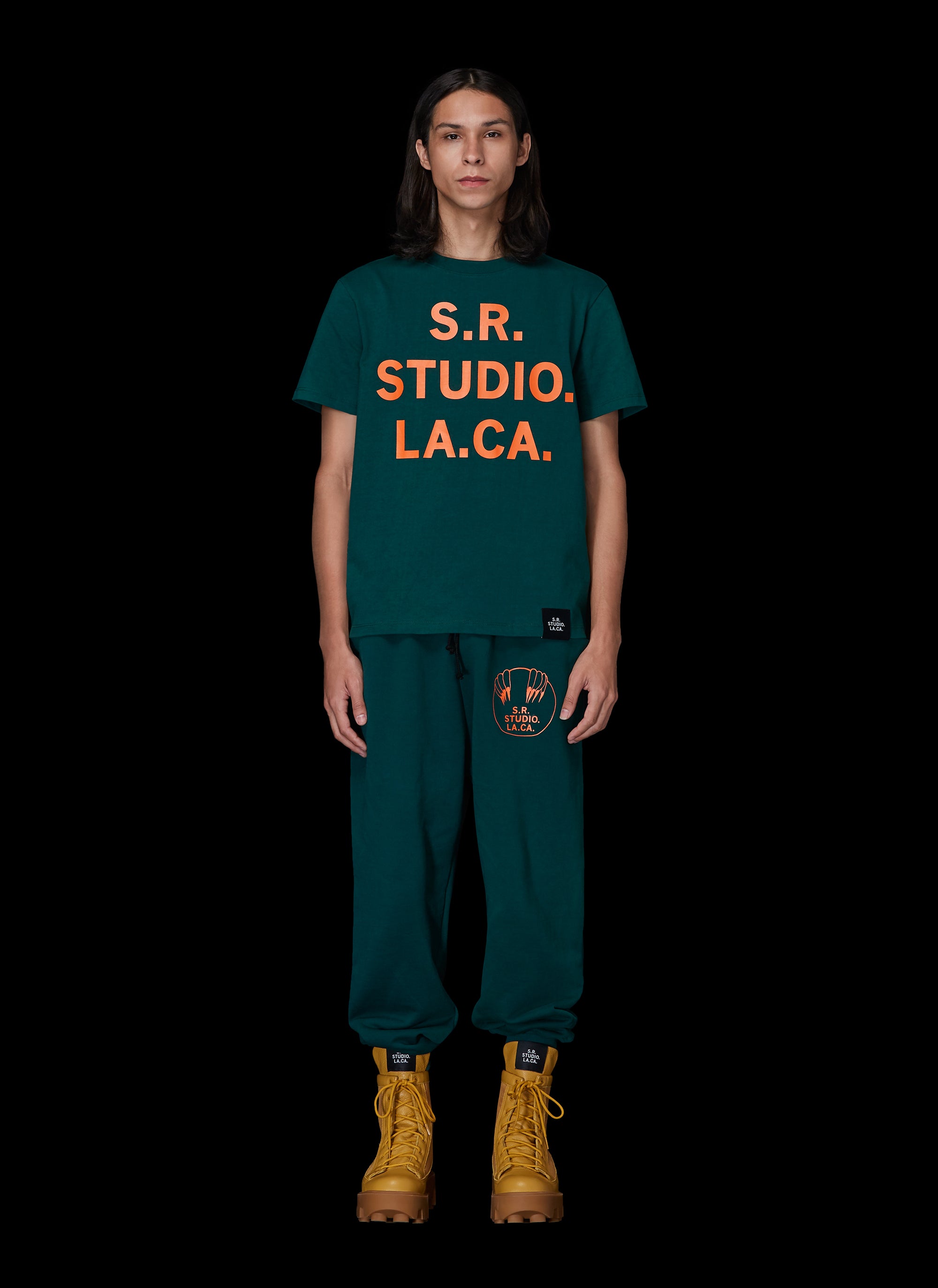 BASIC T-SHIRT WITH S.R.S. LOGO AND VAMPIRE SUNRISE