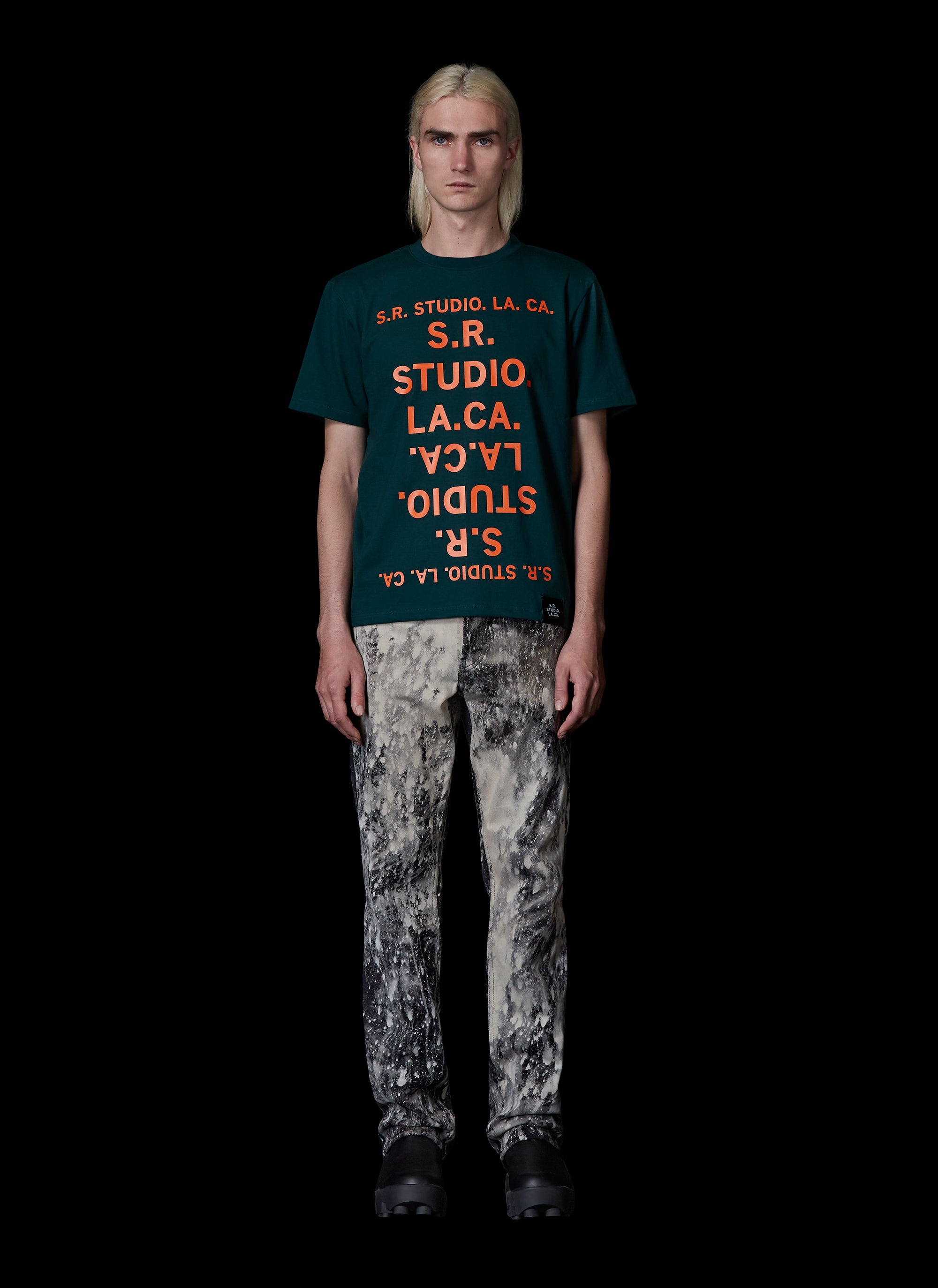 BASIC T-SHIRT WITH S.R.S. DOUBLE LOGO