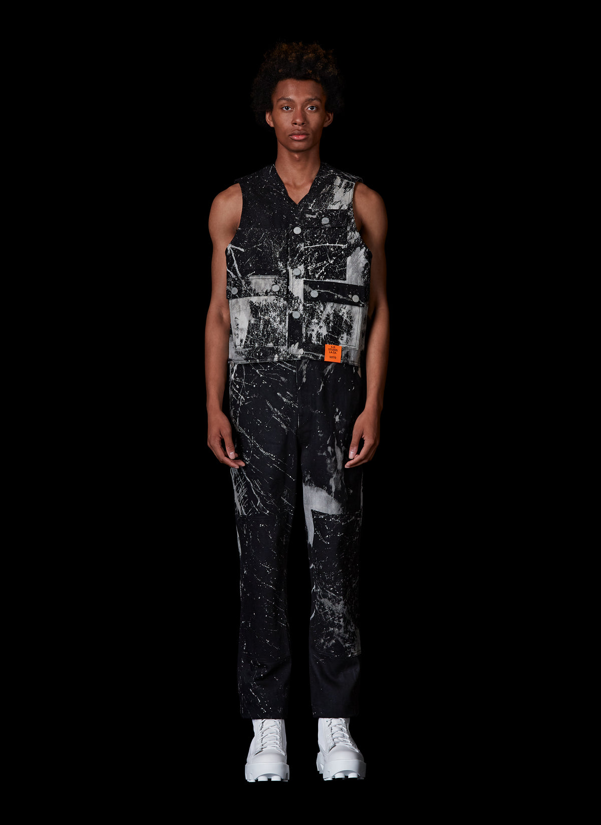 HAND-BLEACHED SOTO PHOTO VEST