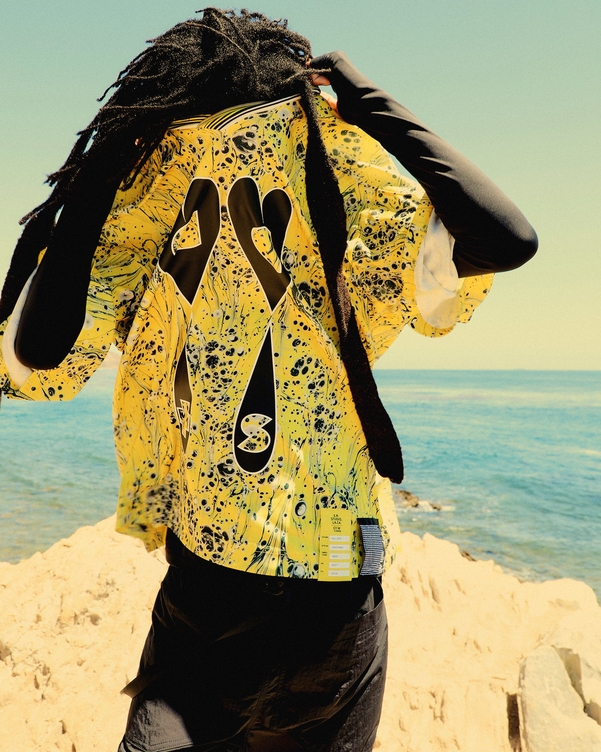 MARBLED OVERSIZED HOCKEY JERSEY