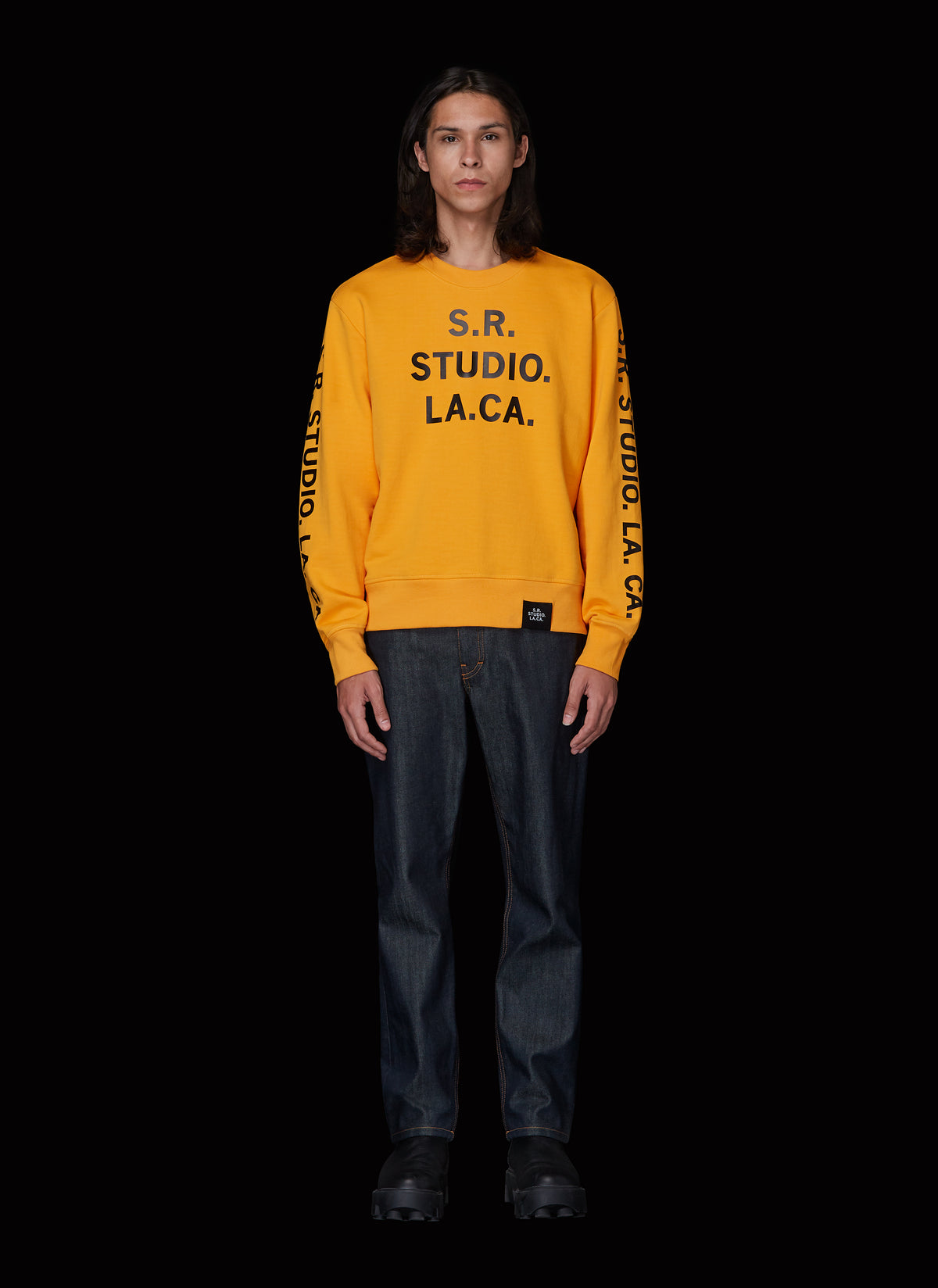 CREWNECK SWEATSHIRT WITH S.R.S. LOGO/VAMPIRE SUNRISE