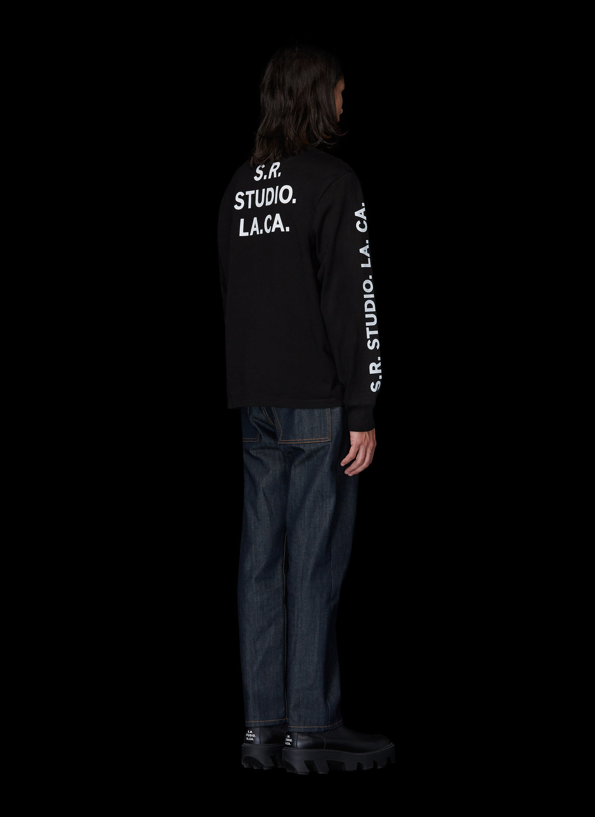 ED. 50 BASIC LONG SLEEVE T-SHIRT WITH DOUBLE VERTICAL FLAG CANDLE AND S.R.S. LOGO