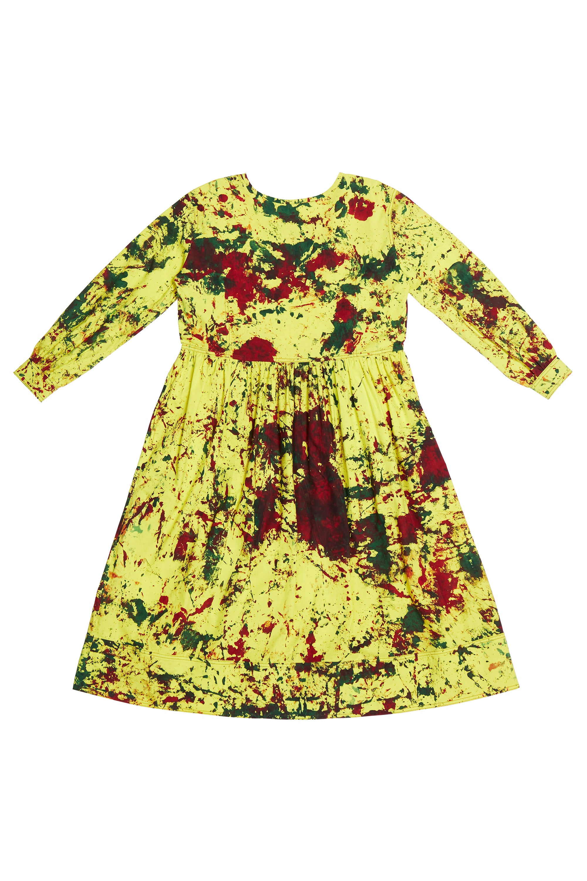 HAND-DYED Y.P.M. SOTO COTTON LONG SLEEVE SUMMER DRESS