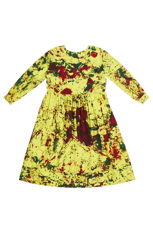 HAND-DYED Y.P.M. SOTO COTTON LONG SLEEVE SUMMER DRESS