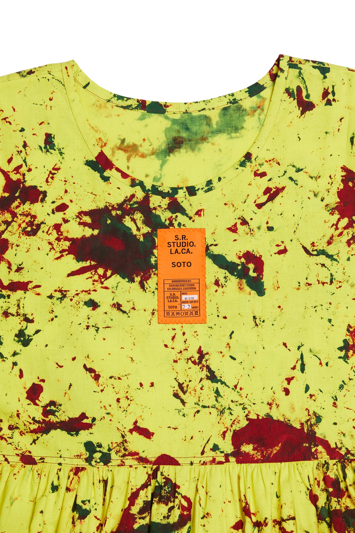 HAND-DYED Y.P.M. SOTO COTTON LONG SLEEVE SUMMER DRESS