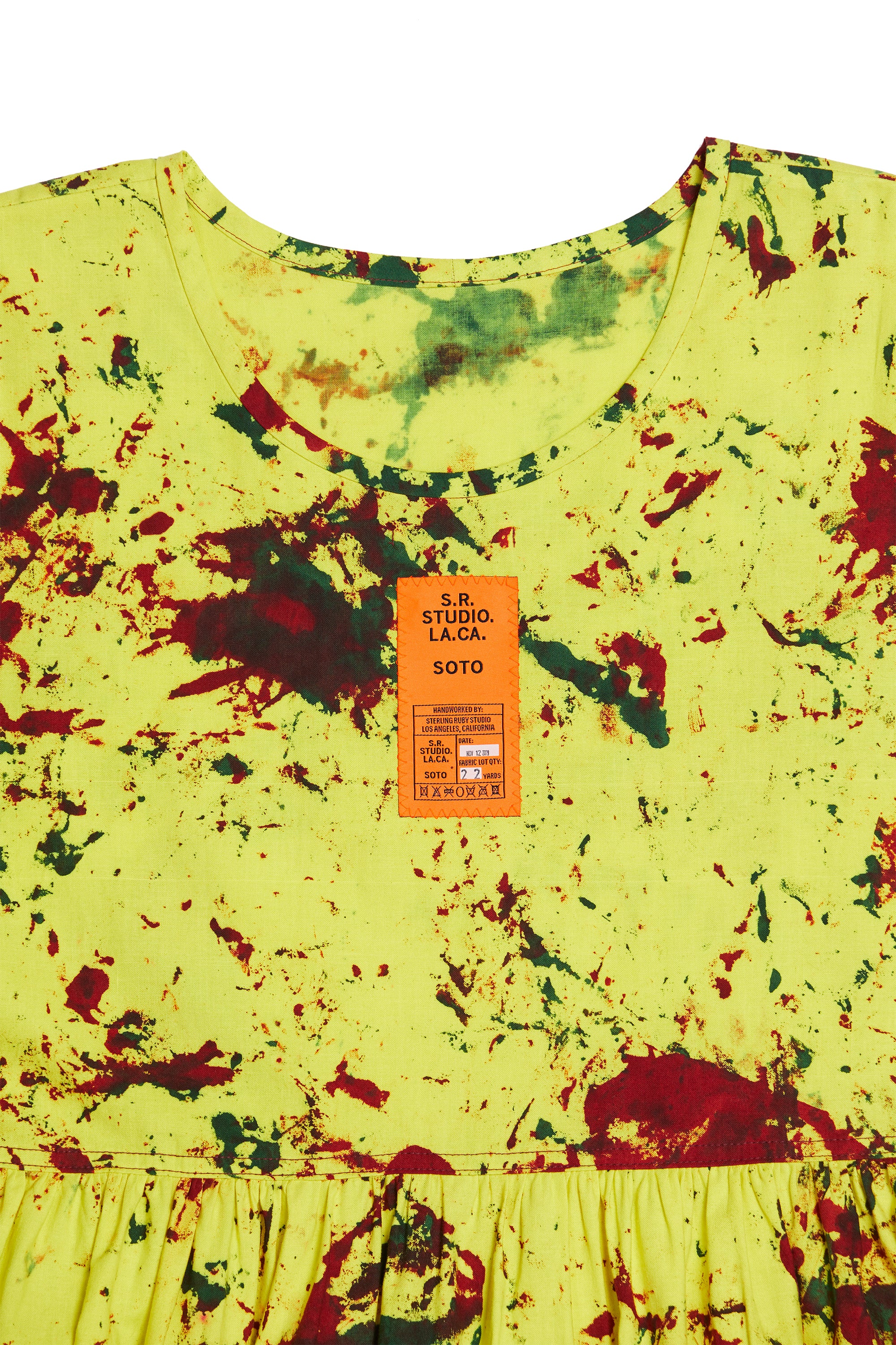 HAND-DYED Y.P.M. SOTO COTTON LONG SLEEVE SUMMER DRESS