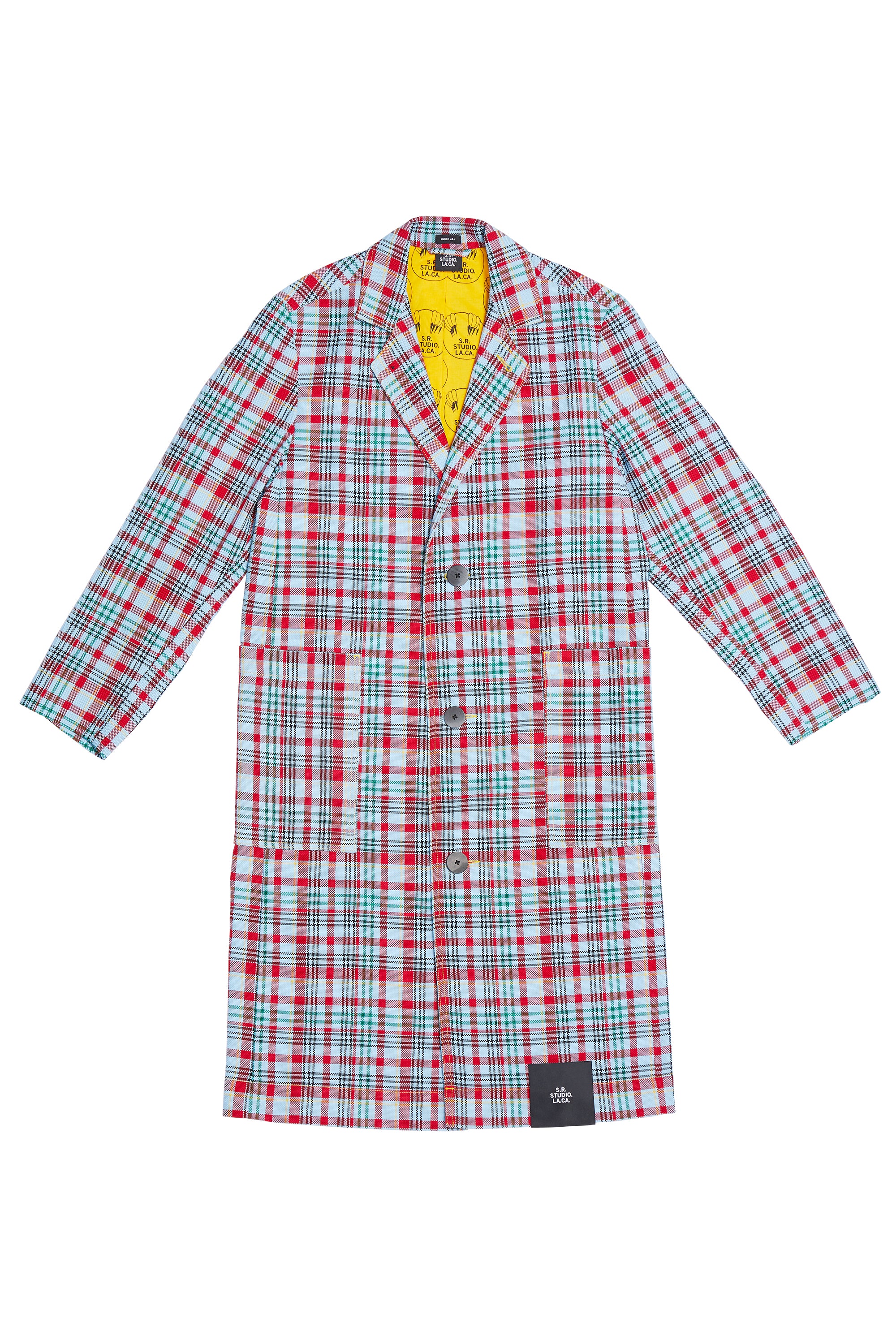 ジャケット・アウター LIDNM WOOL CHECK TRENCH COAT OPEN-WEAVE CHECK LONG TRENCH COAT – S.R. STUDIO. LA. CA.