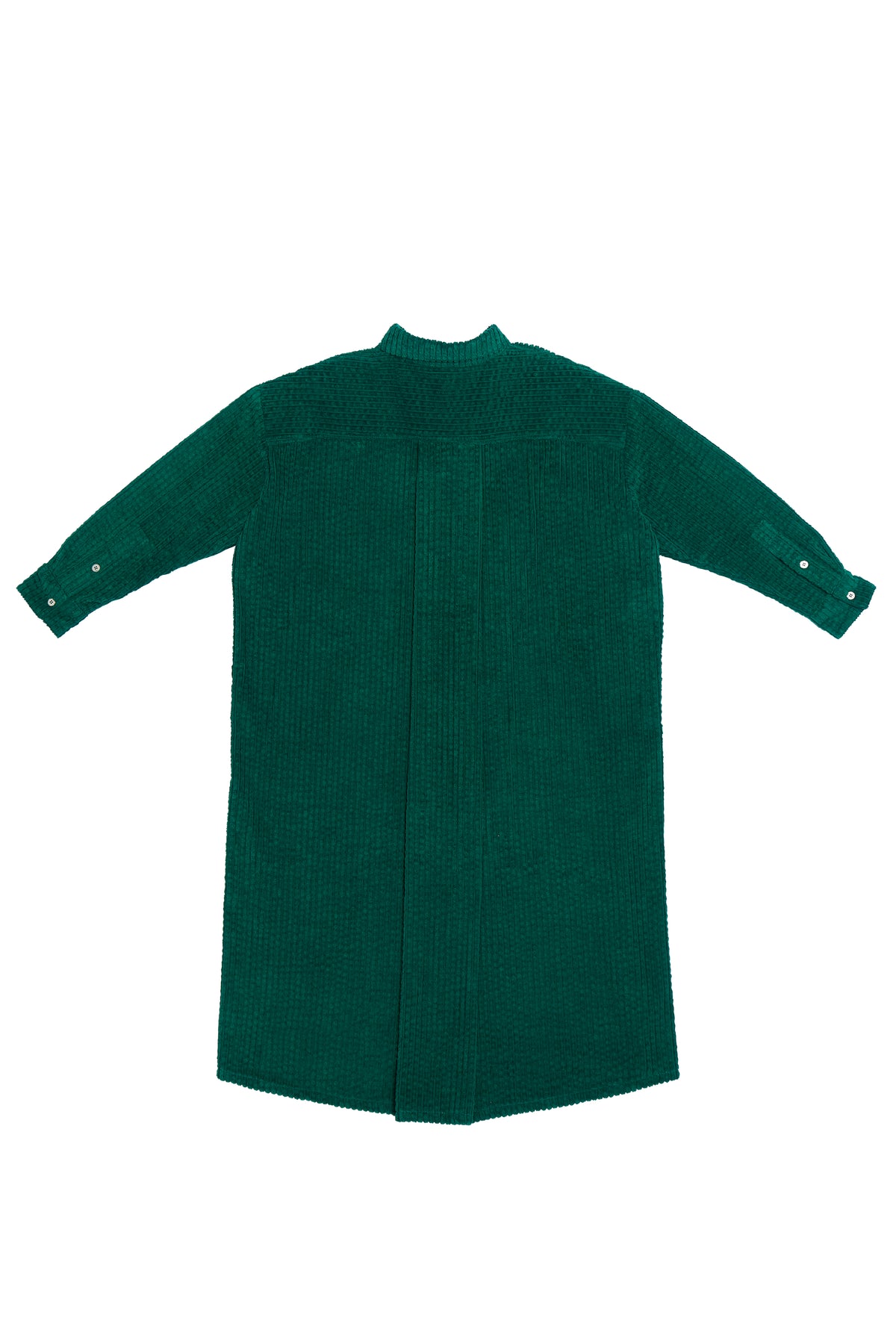 LONG SLEEVE CORDUROY SHIRTDRESS WITH POCKETS