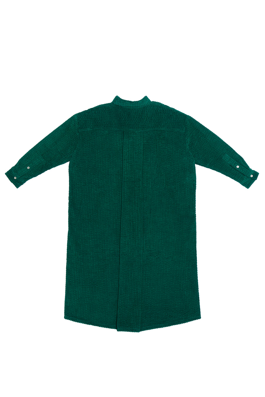 LONG SLEEVE CORDUROY SHIRTDRESS WITH POCKETS