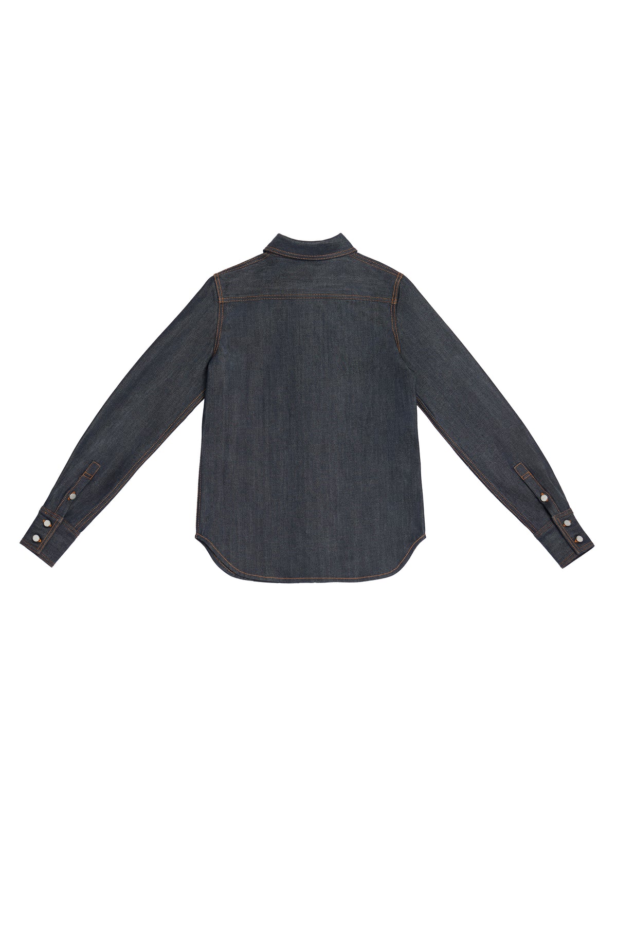 WOMEN'S LONG SLEEVE BUTTON DOWN SHIRT WITH CONTRAST STITCHING