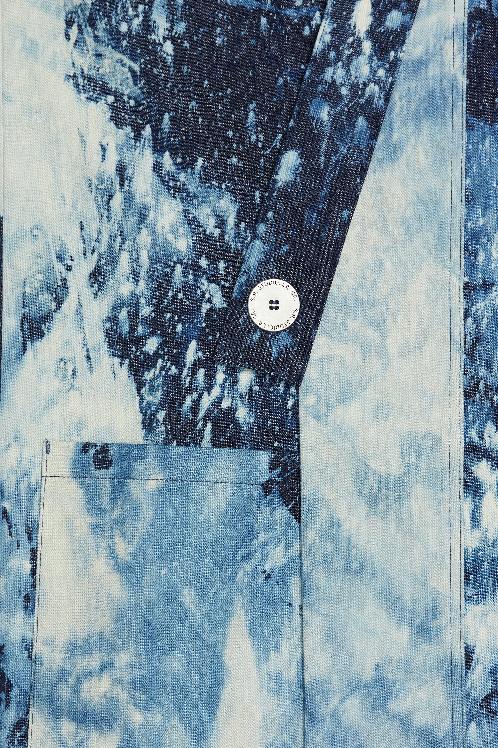 HAND-BLEACHED INDIGO SOTO LONG ROBE