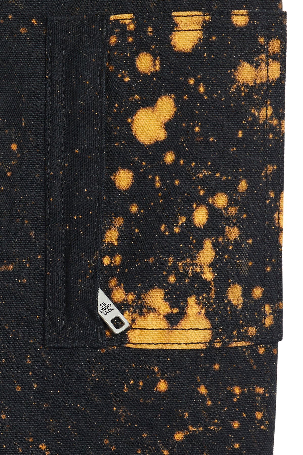 HAND-BLEACHED SEPIA SOTO HOODED COAT WITH HORIZON RIB