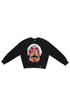 ED. 50 CREWNECK SWEATSHIRT WITH WHITE HAIRED RED SKULL