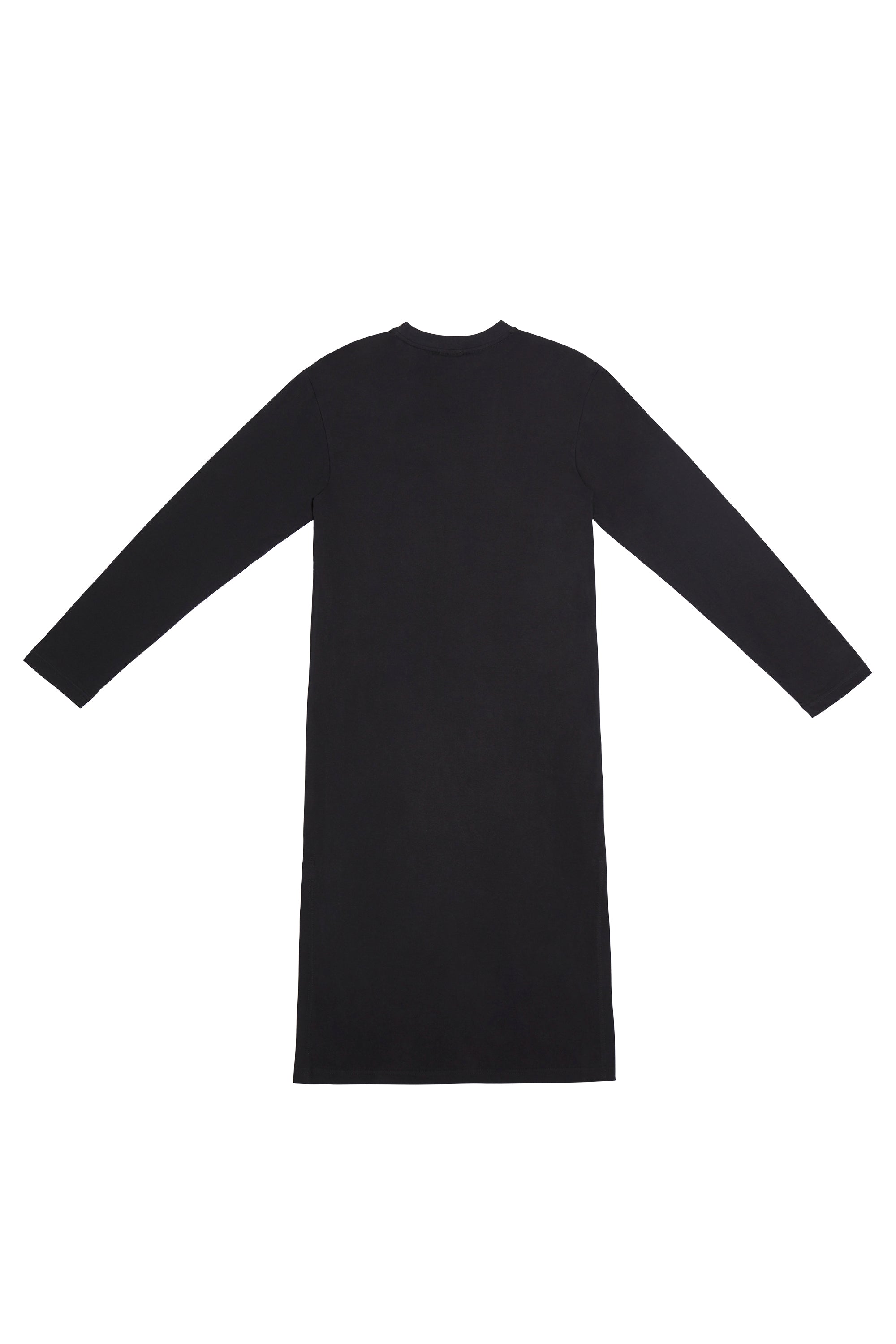 ED.50 CREWNECK LONG SLEEVE DRESS WITH BALANCE STACK OF POTTERY AND KNIFE