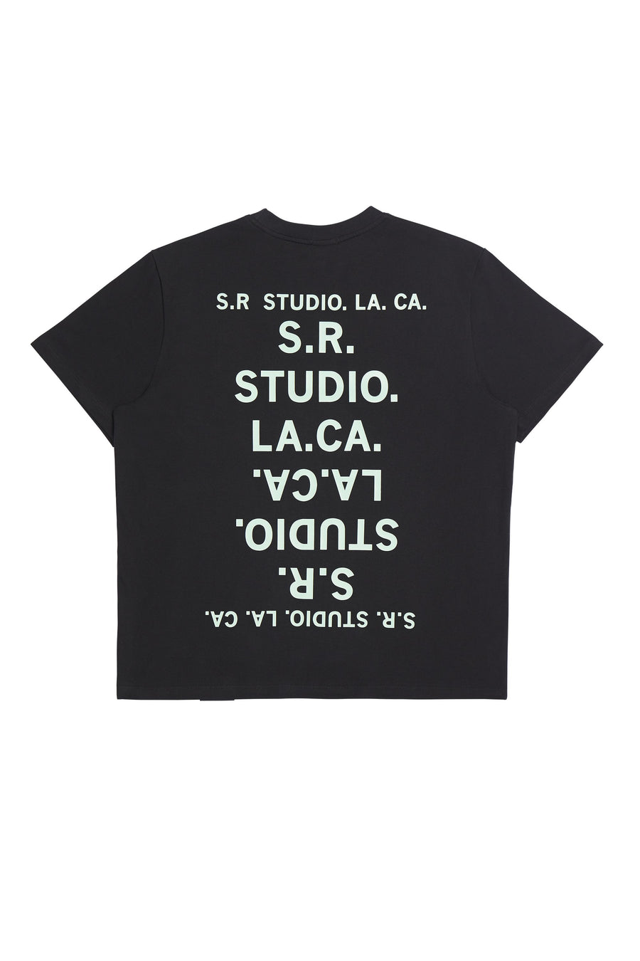 S.R. STUDIO. LA. CA. Black SOTO Hand-Bleached Multi Rib Pullover