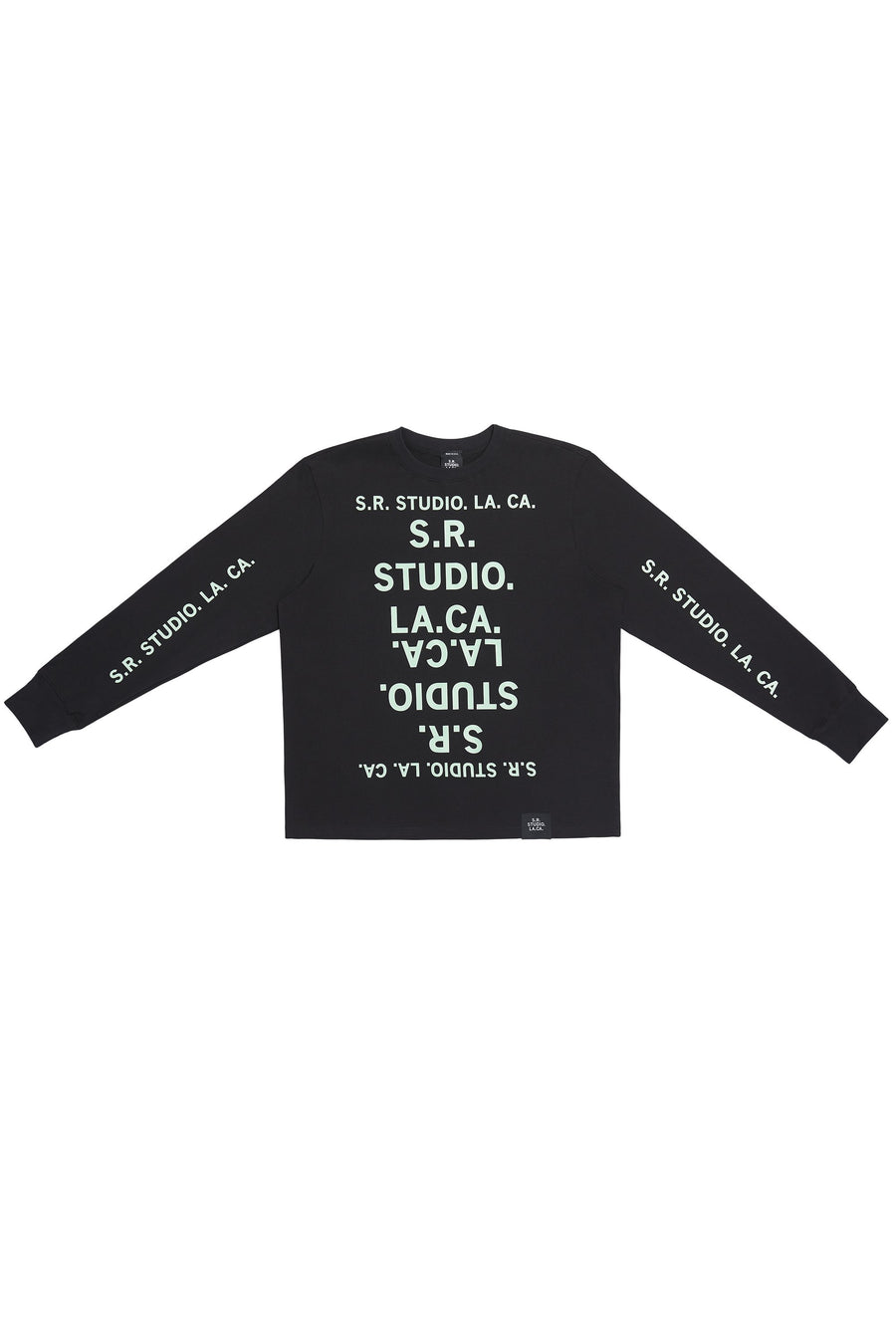 BASIC LONG SLEEVE T-SHIRT WITH S.R.S. DOUBLE LOGO