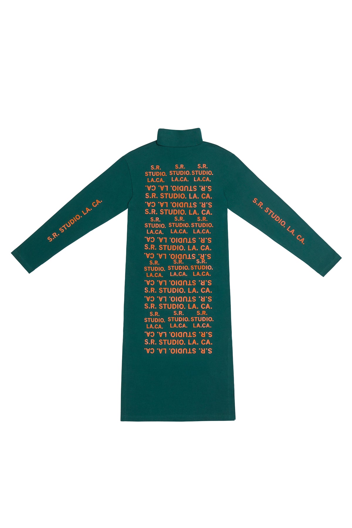 LONG SLEEVE TURTLENECK DRESS WITH S.R.S. DOUBLE LOGO