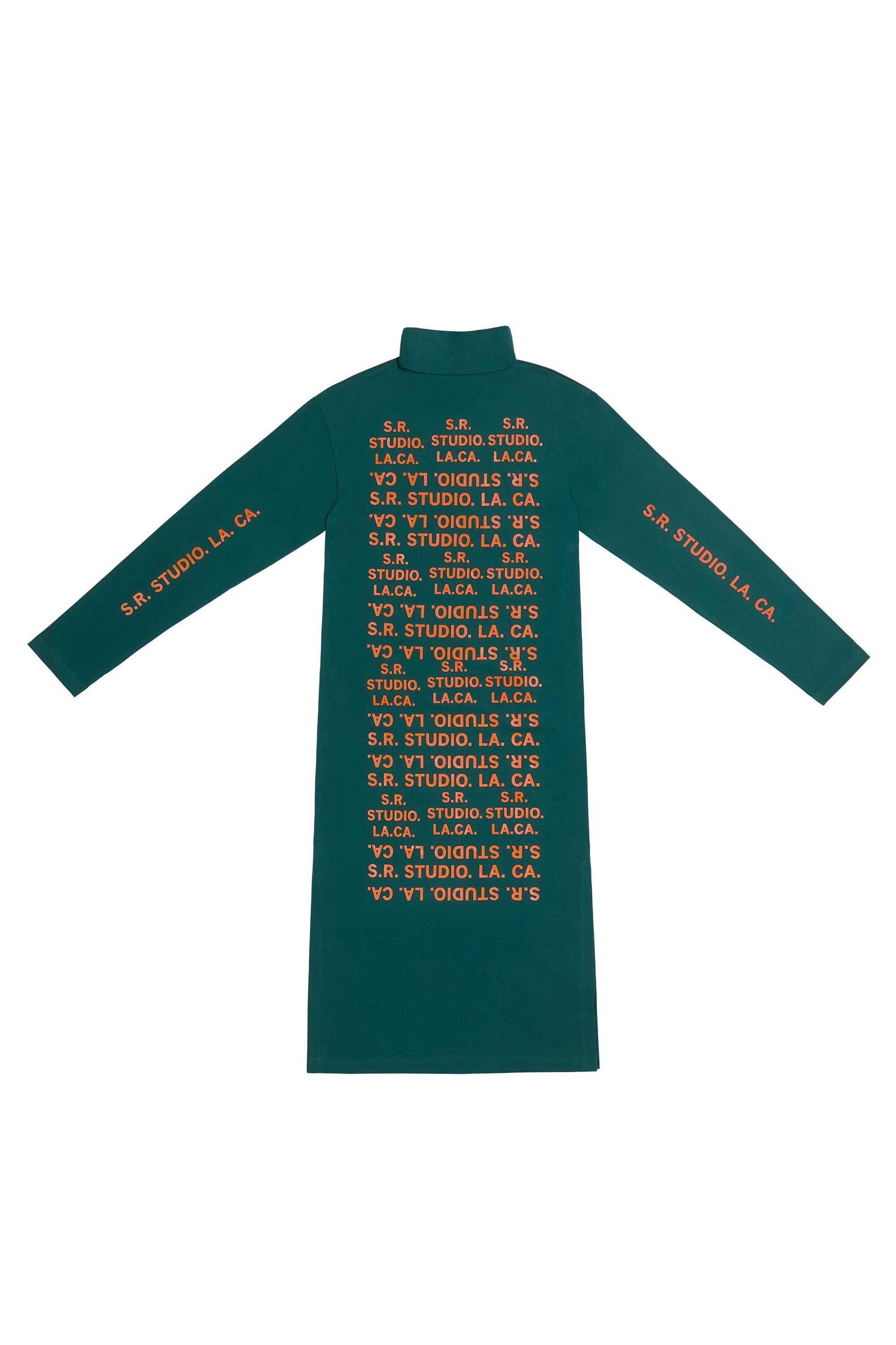 LONG SLEEVE TURTLENECK DRESS WITH S.R.S. DOUBLE LOGO