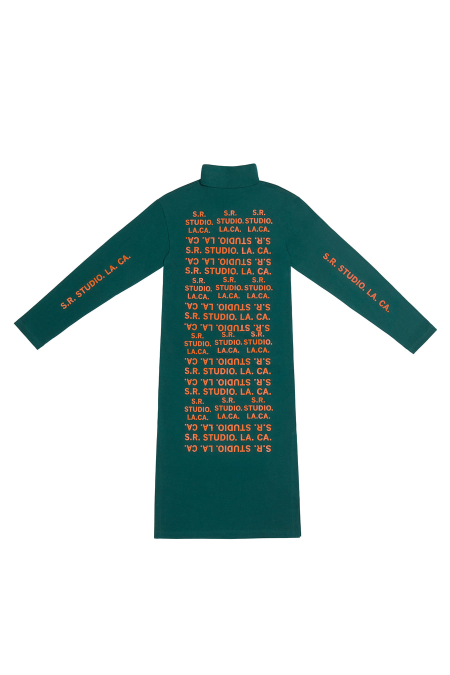 LONG SLEEVE TURTLENECK DRESS WITH S.R.S. DOUBLE LOGO