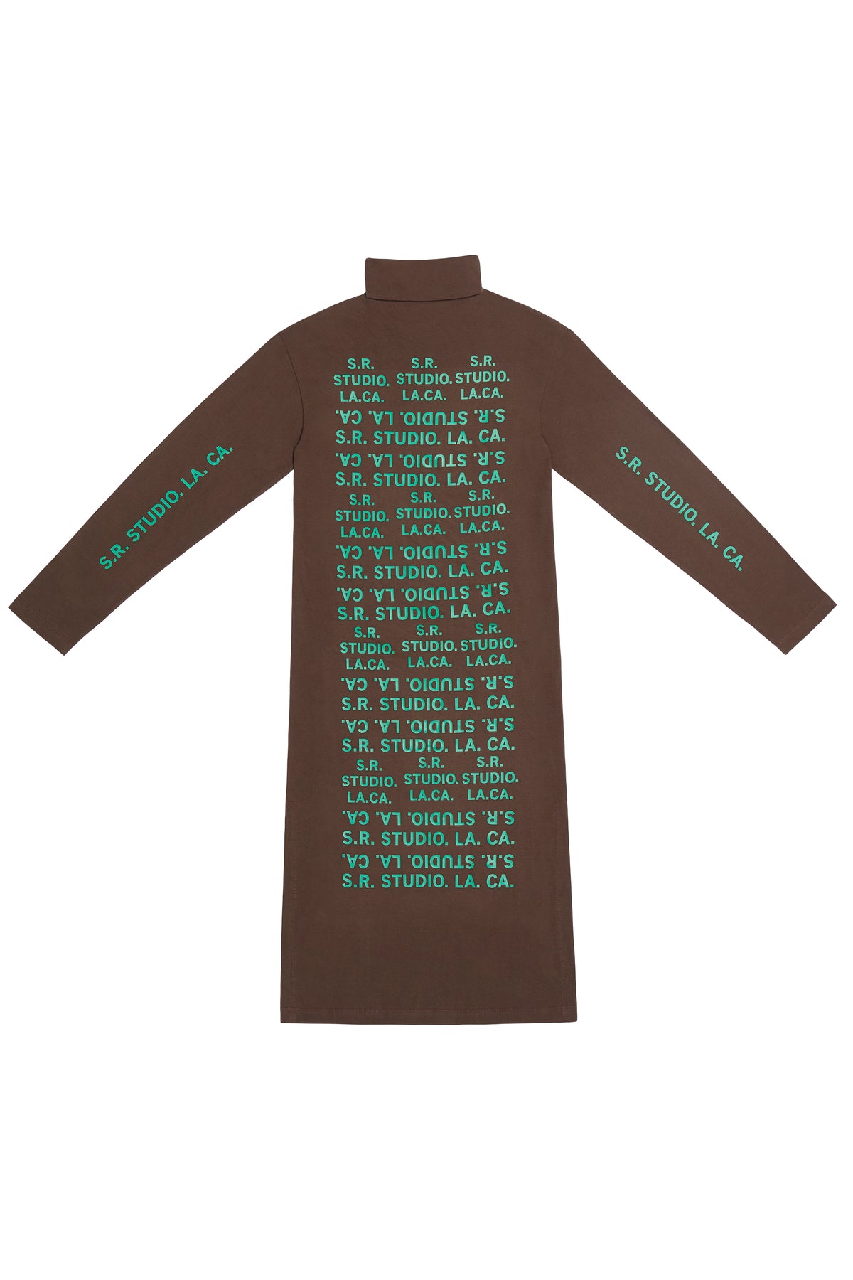 LONG SLEEVE TURTLENECK DRESS WITH S.R.S. DOUBLE LOGO