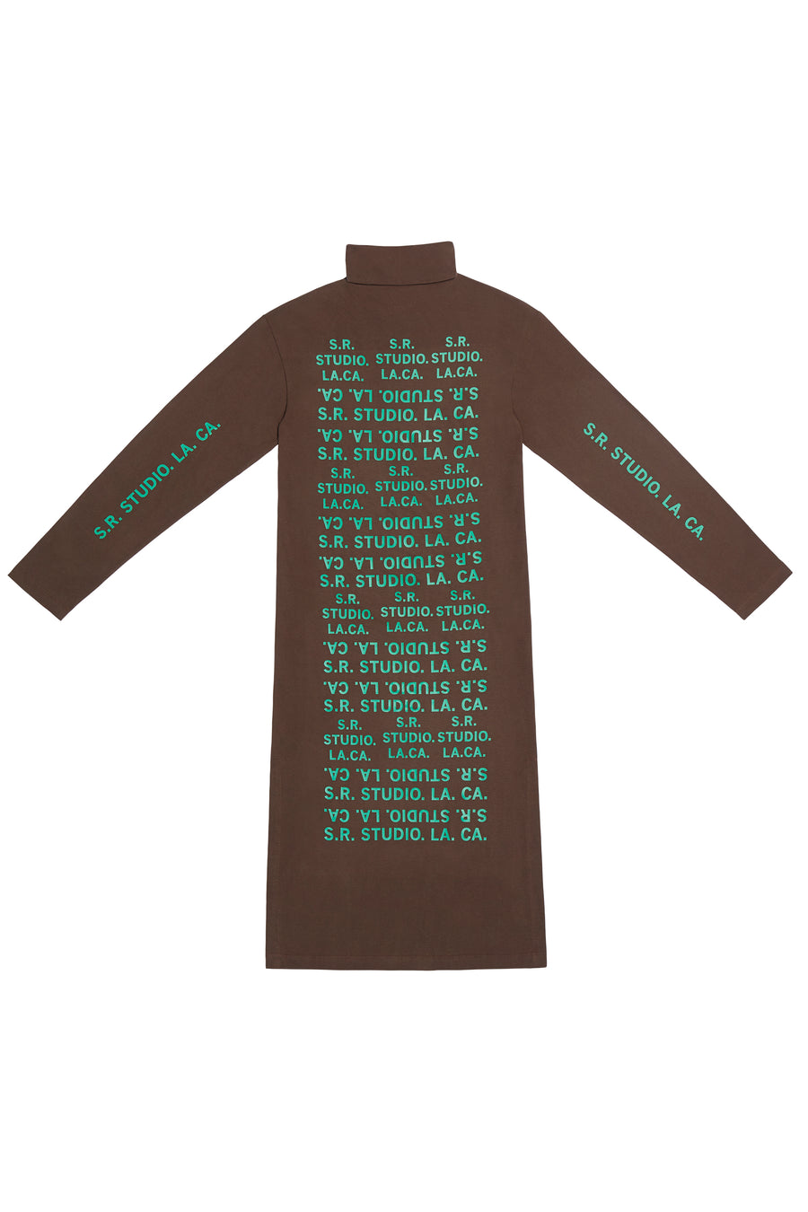 LONG SLEEVE TURTLENECK DRESS WITH S.R.S. DOUBLE LOGO