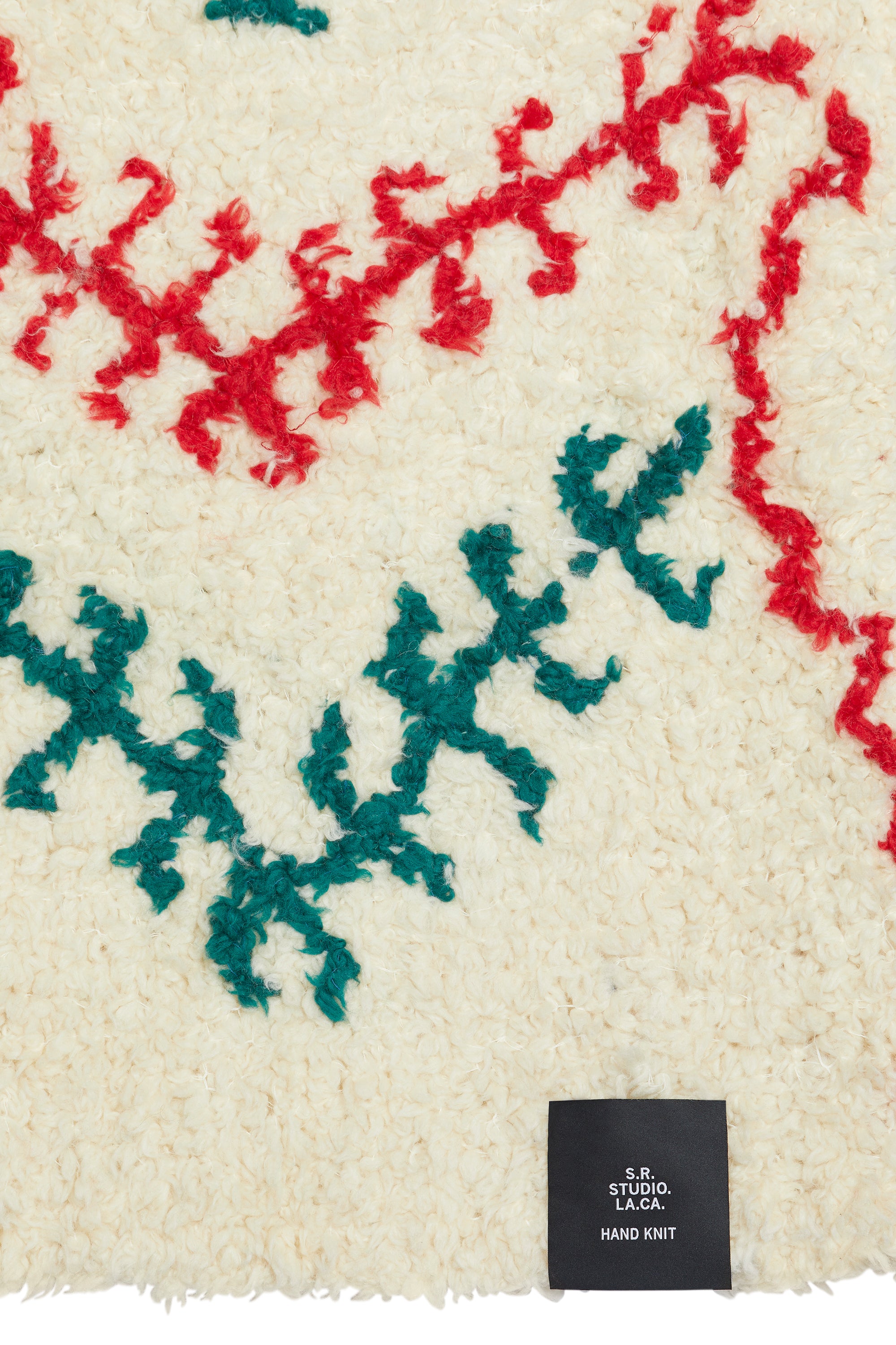 HAND-KNIT FUZZY LONG CREWNECK SWEATER