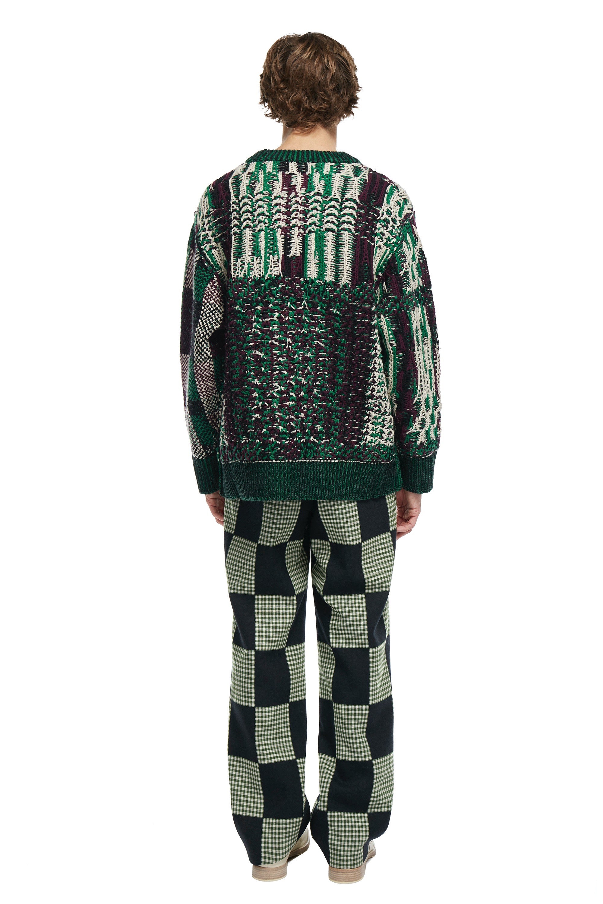 S.R. STUDIO. LA. CA. BY STERLING RUBY FLOAT JACQUARD CREWNECK SWEATER INSECT INDEX