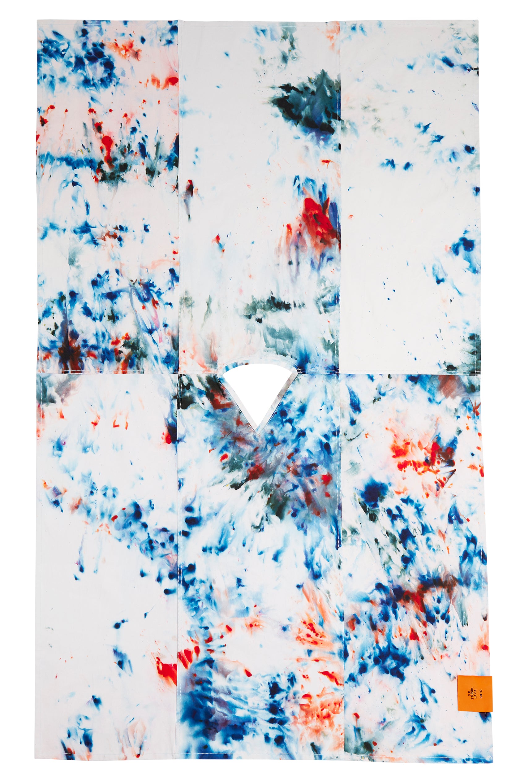 HAND-DYED T.R.B. SOTO PONCHO S.R. STUDIO. LA. CA. BY STERLING RUBY