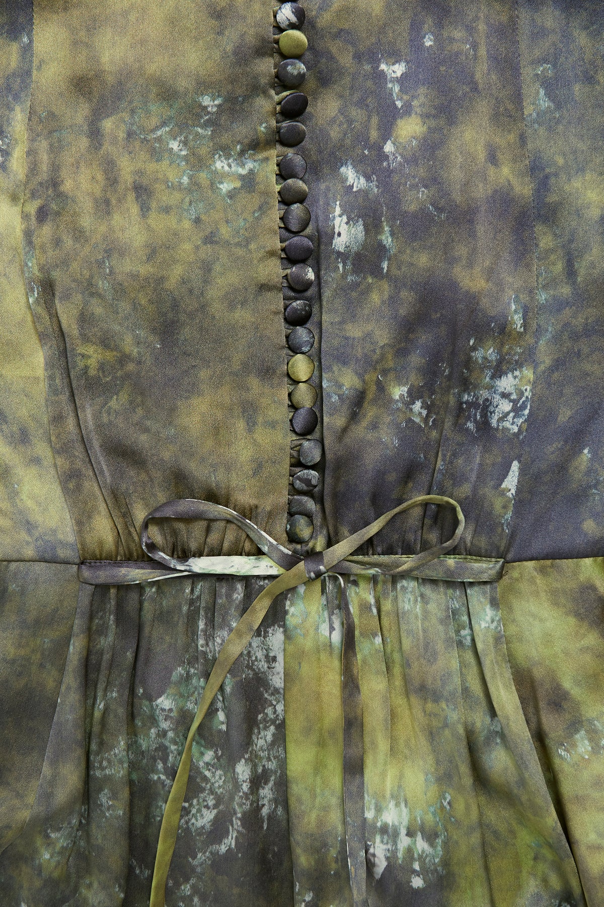 HAND-DYED SILK PRAIRIE DRESS EMERALD GREEN S.R. STUDIO. LA. CA. BY STERLING RUBY