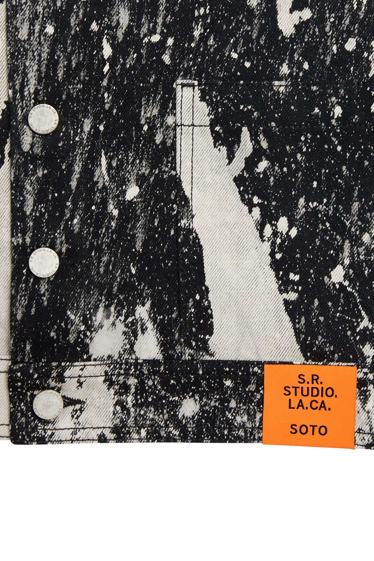 HAND-BLEACHED CROPPED SOTO JEAN JACKET