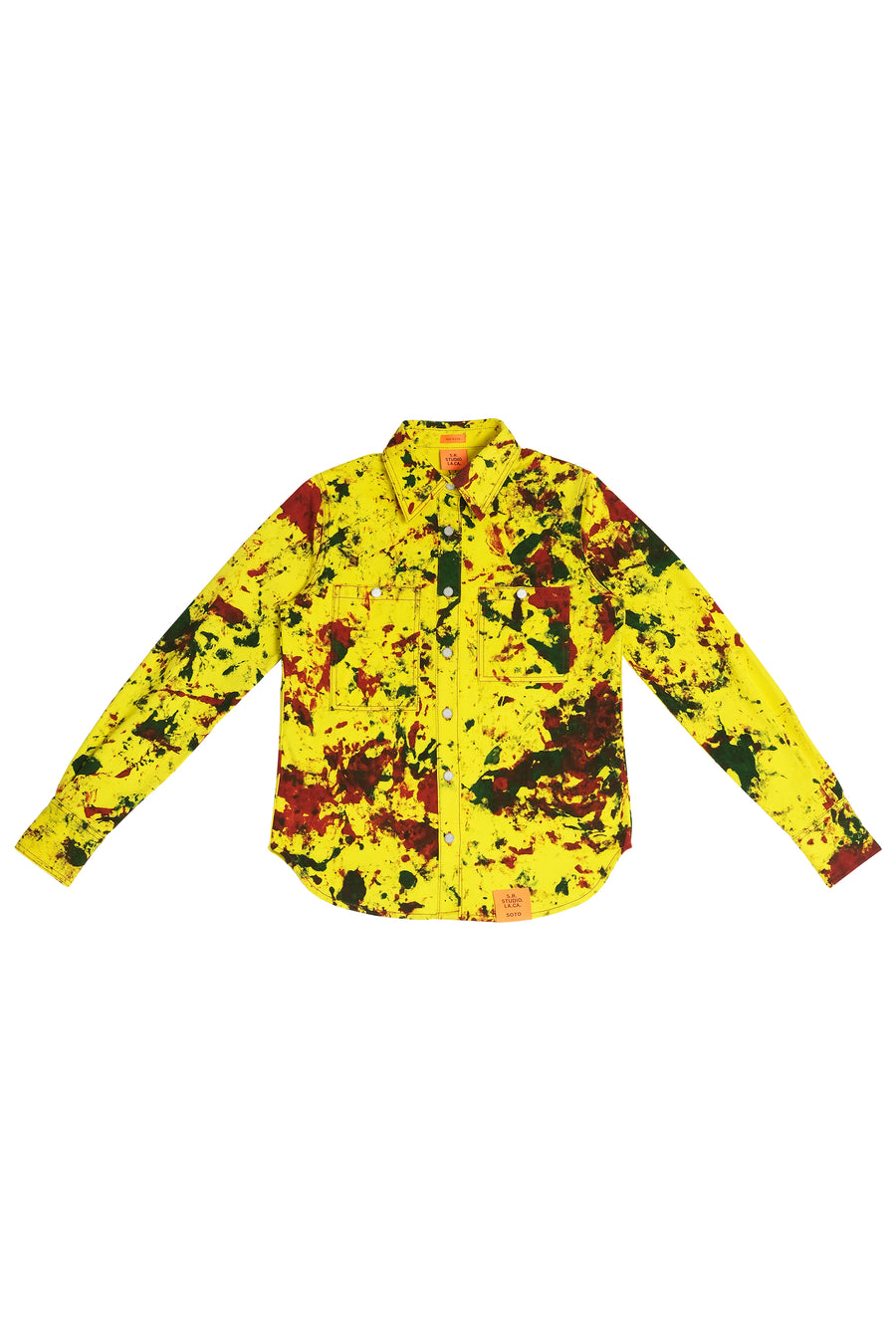 HAND-DYED Y.P.M. SOTO WOMEN'S LONG SLEEVE BUTTON DOWN SHIRT