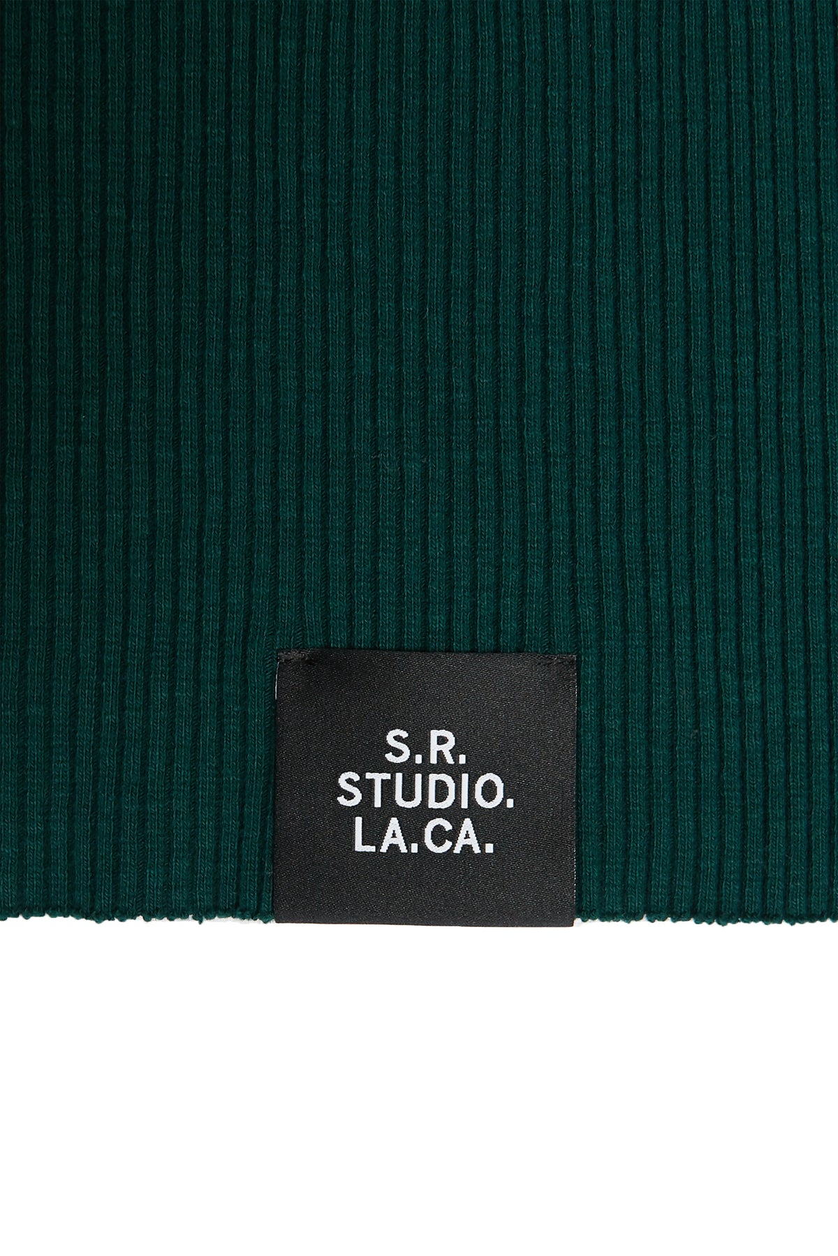 RIBBED COTTON FUNNEL NECK DRESS