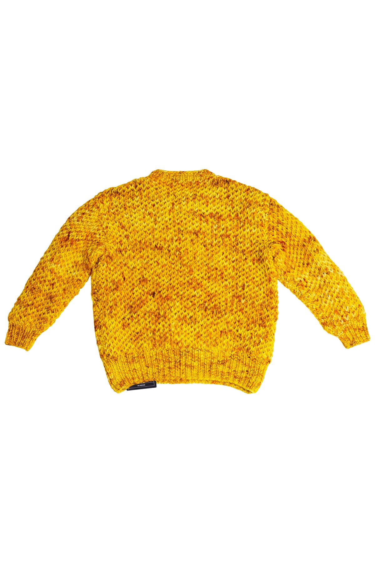 HAND-KNIT OVERSIZED CREWNECK MERINO WOOL SWEATER