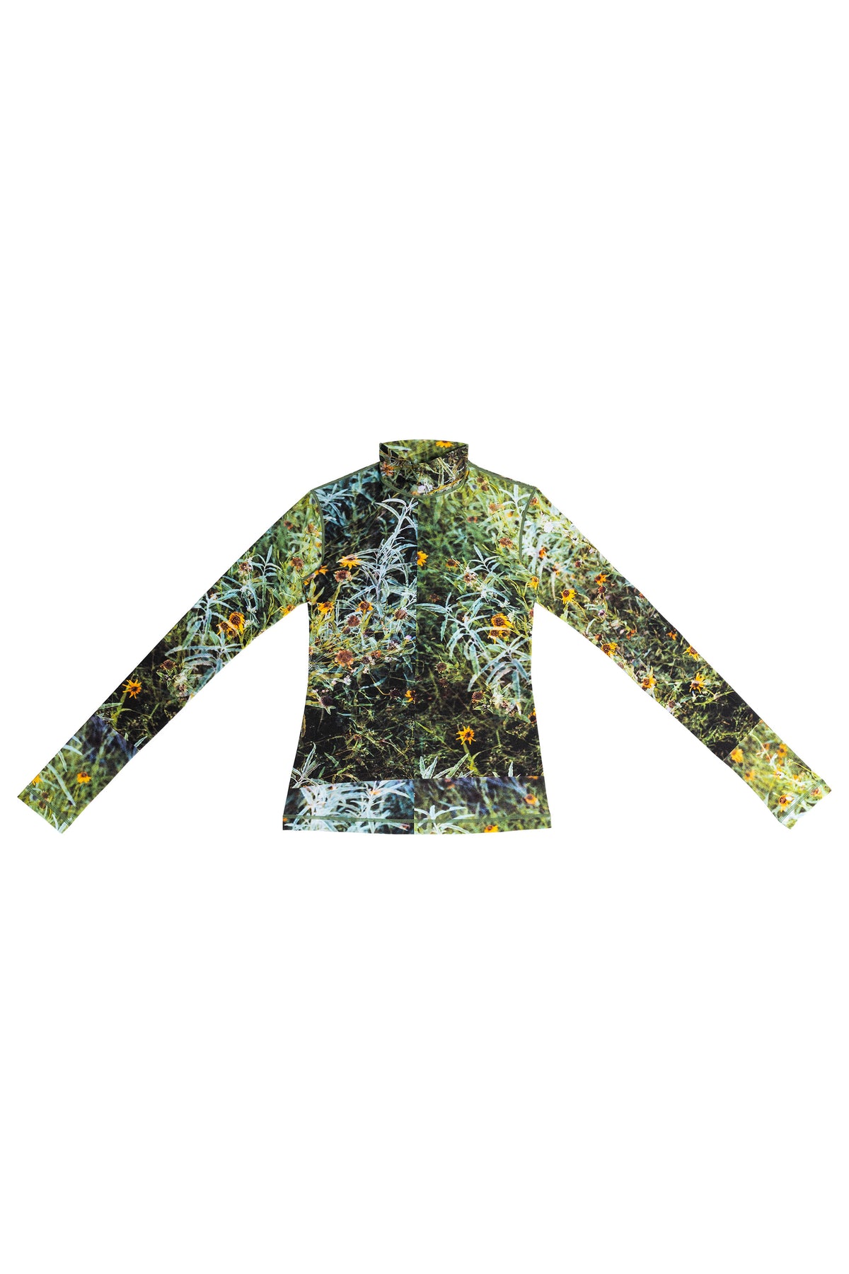 MARFA SPANDEX MOCK NECK FITTED TOP