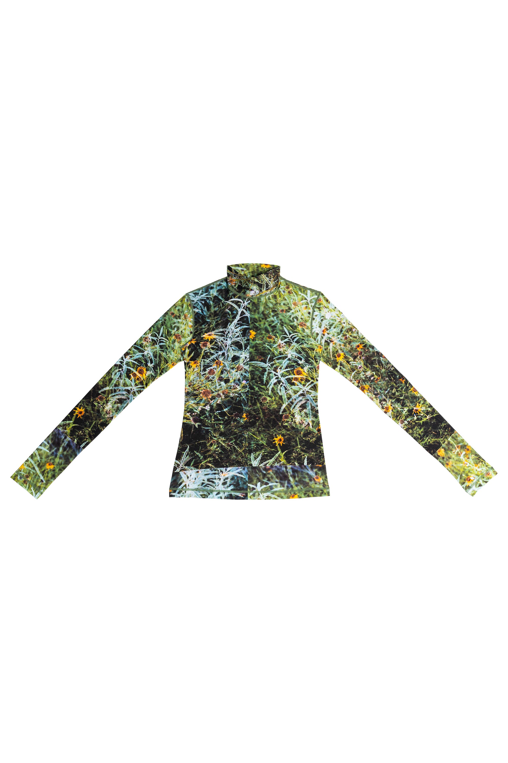 MARFA SPANDEX MOCK NECK FITTED TOP