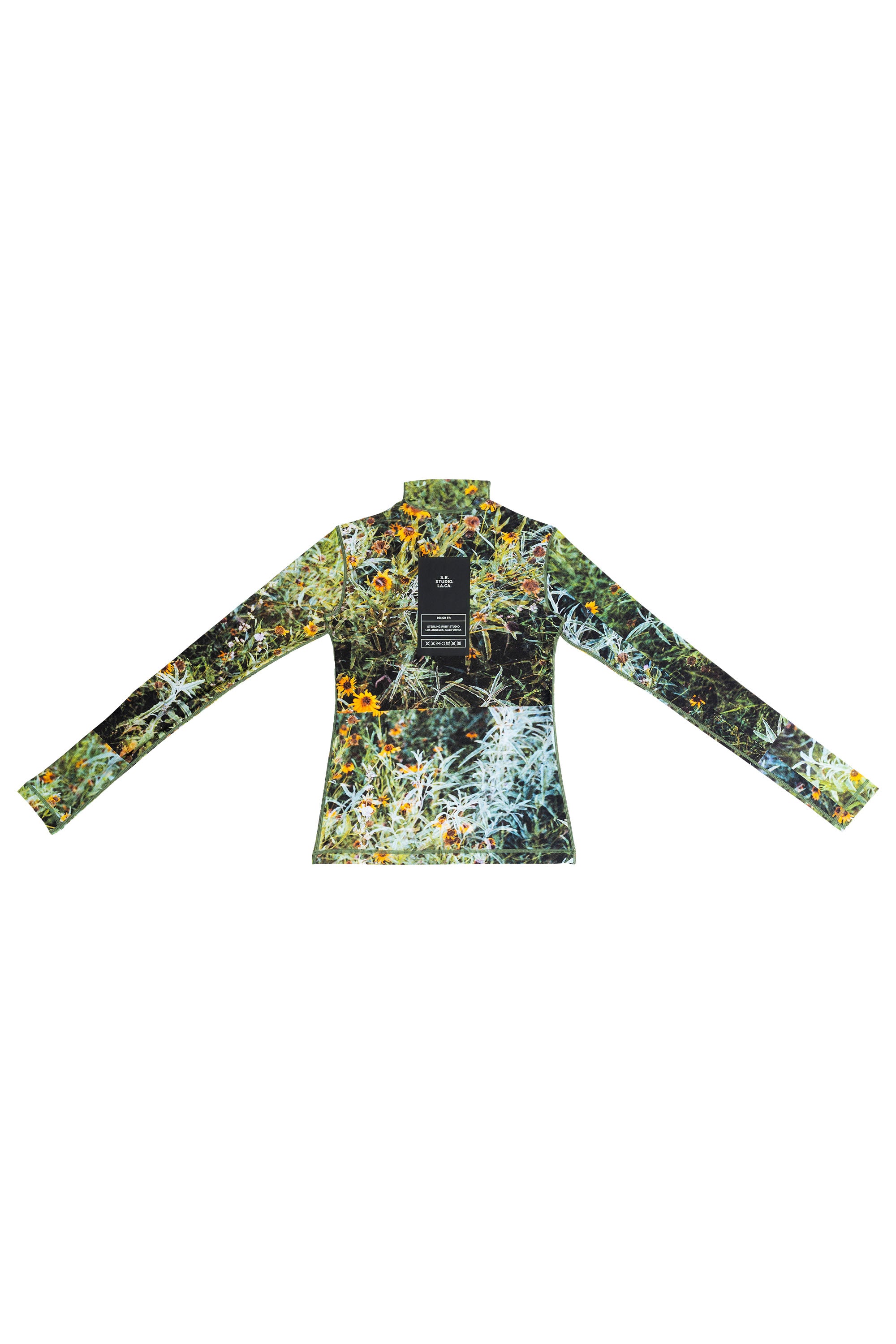 MARFA SPANDEX MOCK NECK FITTED TOP