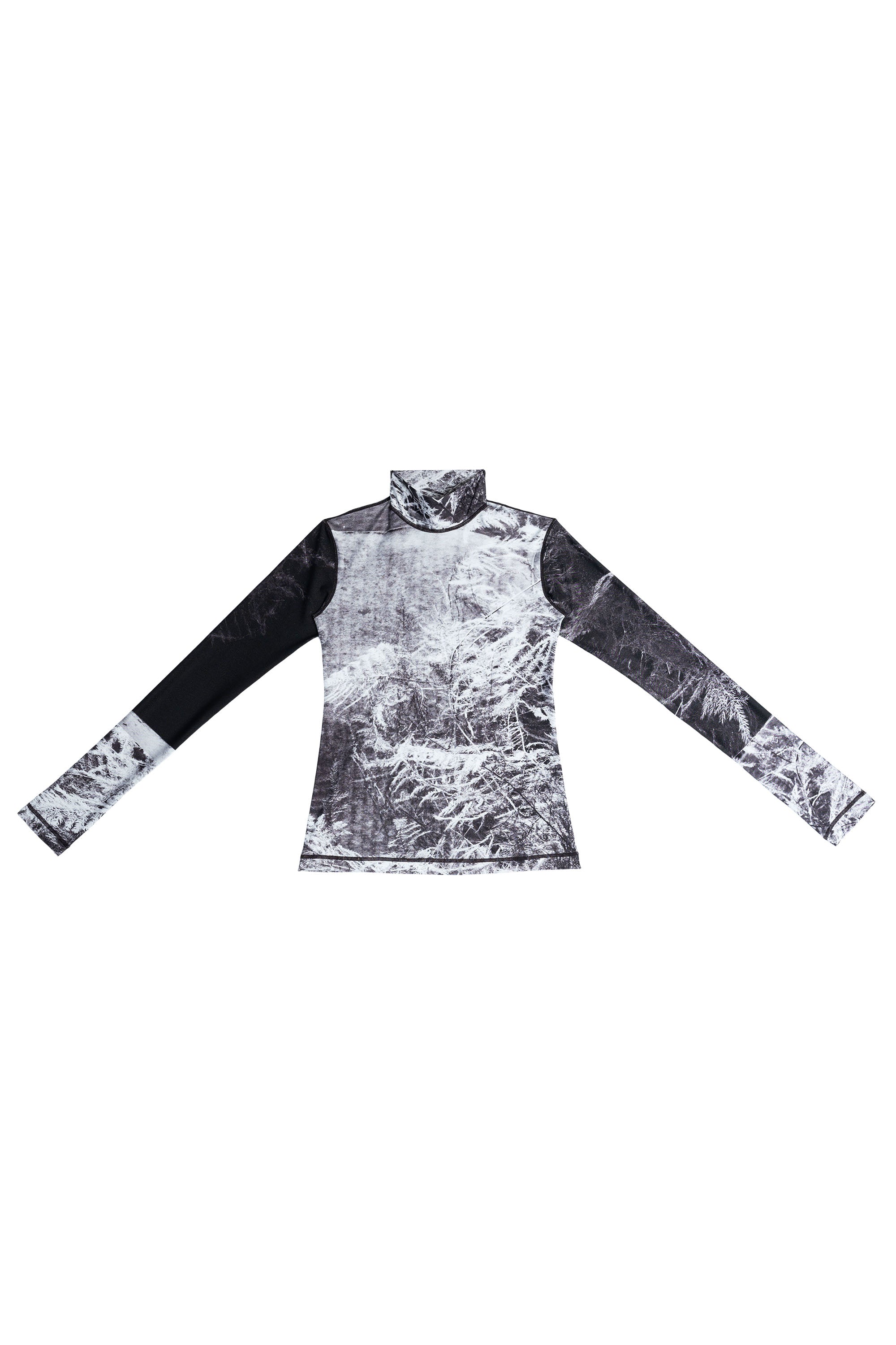 MELANIE SCHIFF FERN SPANDEX MOCK NECK FITTED TOP S.R. STUDIO. LA. CA. BY STERLING RUBY