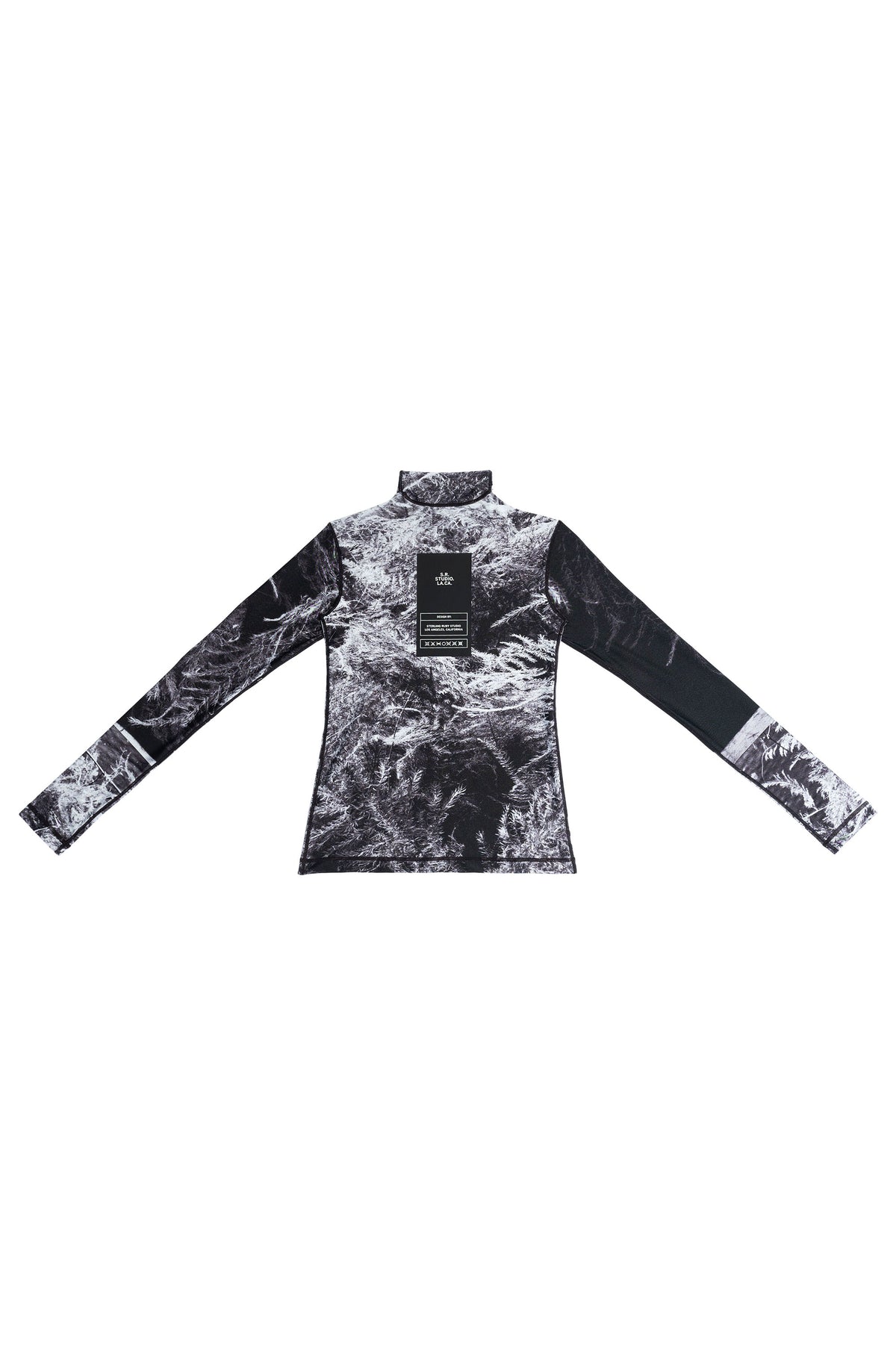 MELANIE SCHIFF FERN SPANDEX MOCK NECK FITTED TOP S.R. STUDIO. LA. CA. BY STERLING RUBY