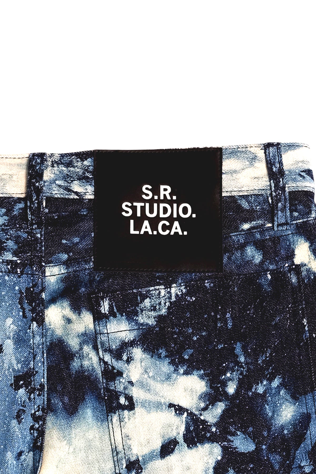 HAND-BLEACHED INDIGO SOTO C-JEAN S.R. STUDIO. LA. CA. BY STERLING RUBY