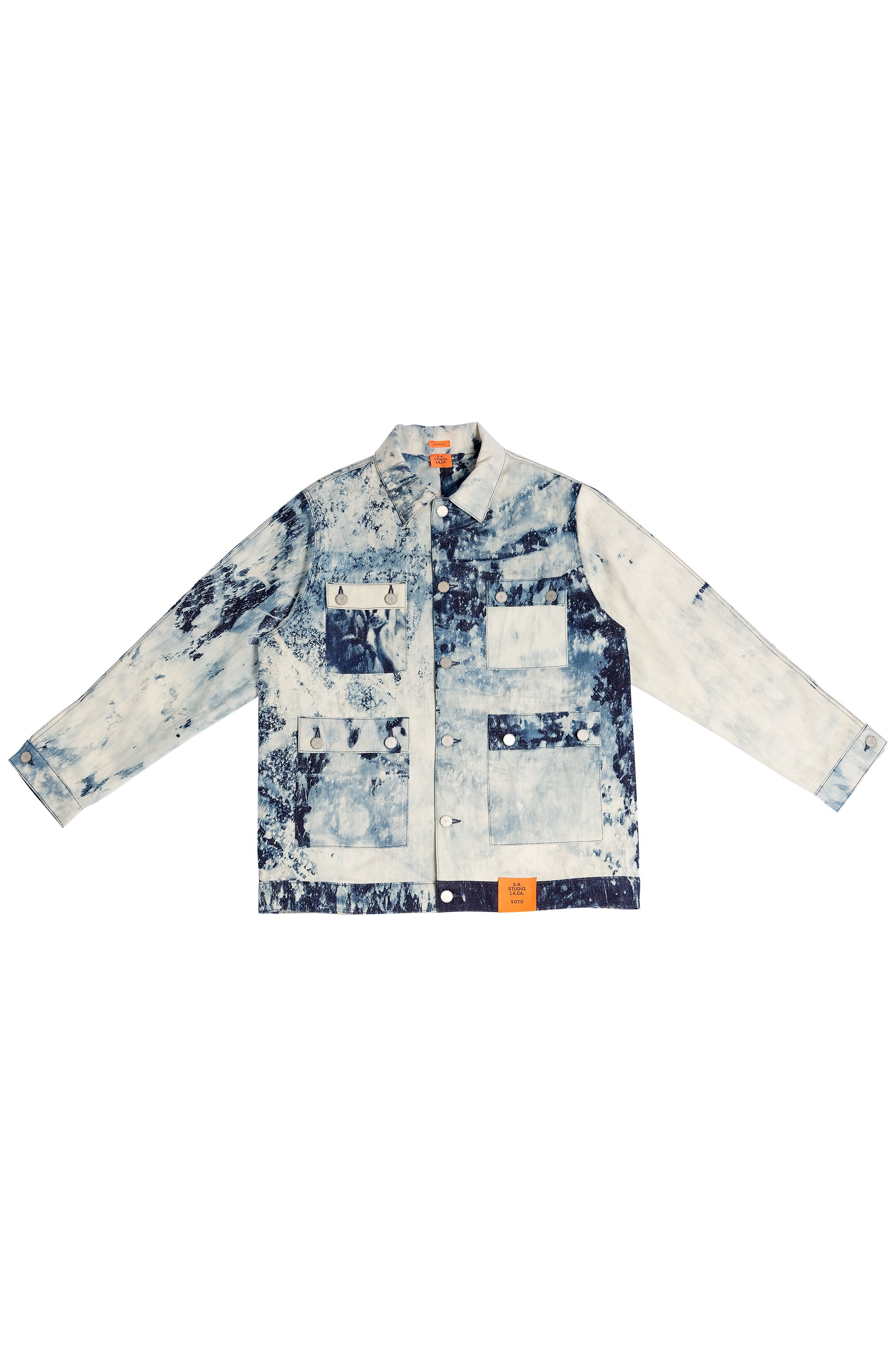 MEN'S HAND-BLEACHED INDIGO SOTO BARN COAT
