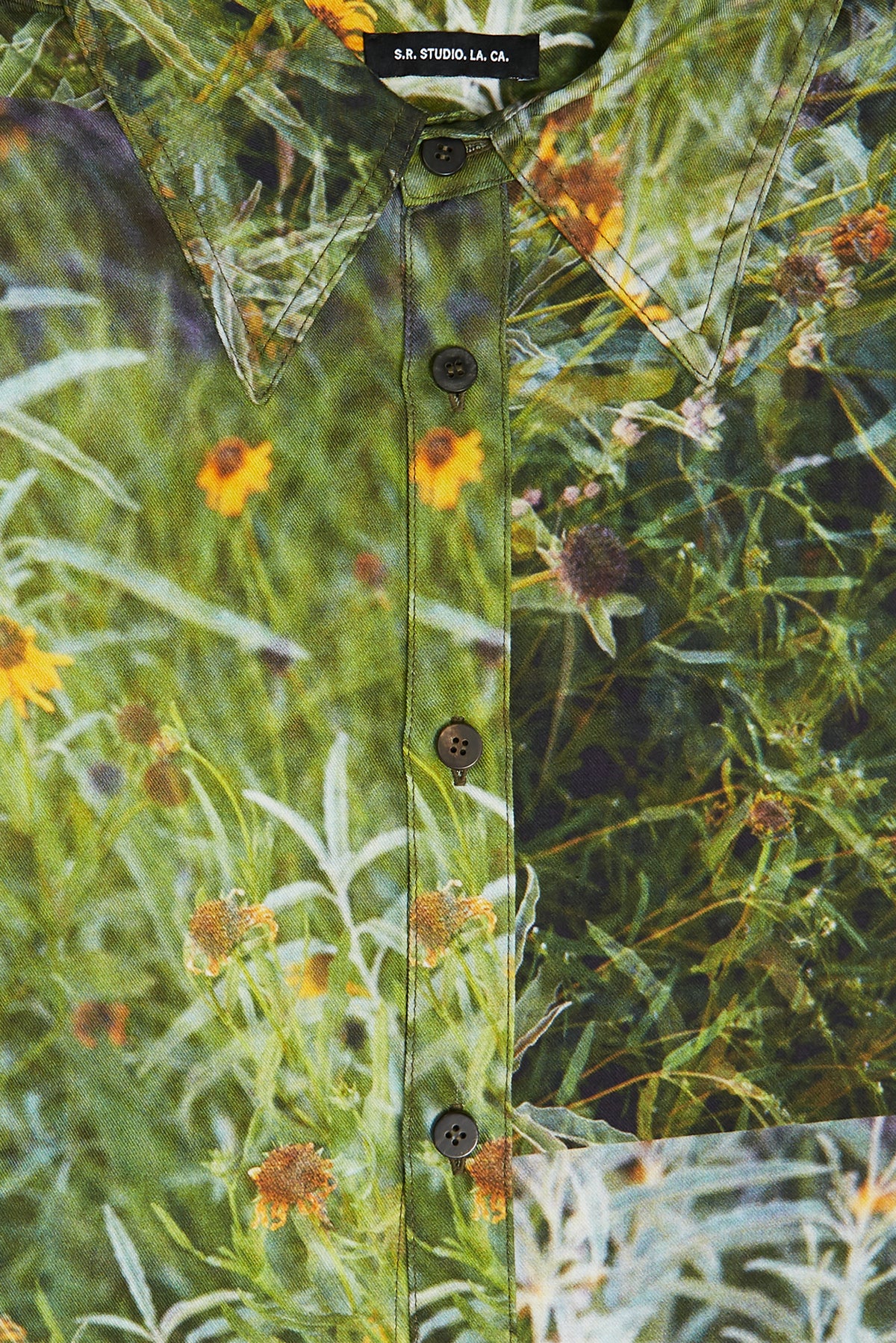 MARFA VISCOSE TWILL OVERSIZED BUTTON-DOWN SHIRT S.R. STUDIO. LA. CA. BY STERLING RUBY