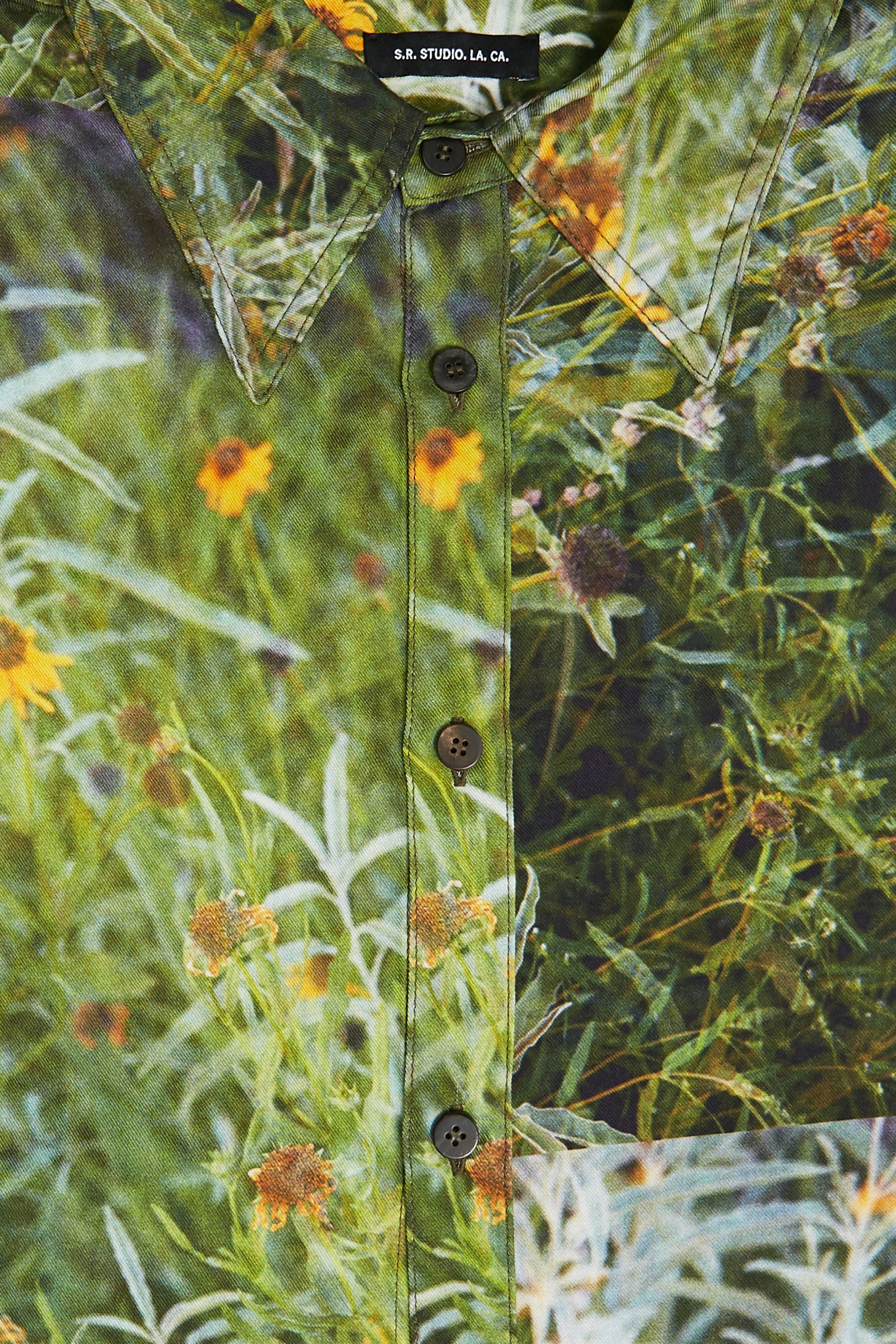 MARFA VISCOSE TWILL OVERSIZED BUTTON-DOWN SHIRT S.R. STUDIO. LA. CA. BY STERLING RUBY