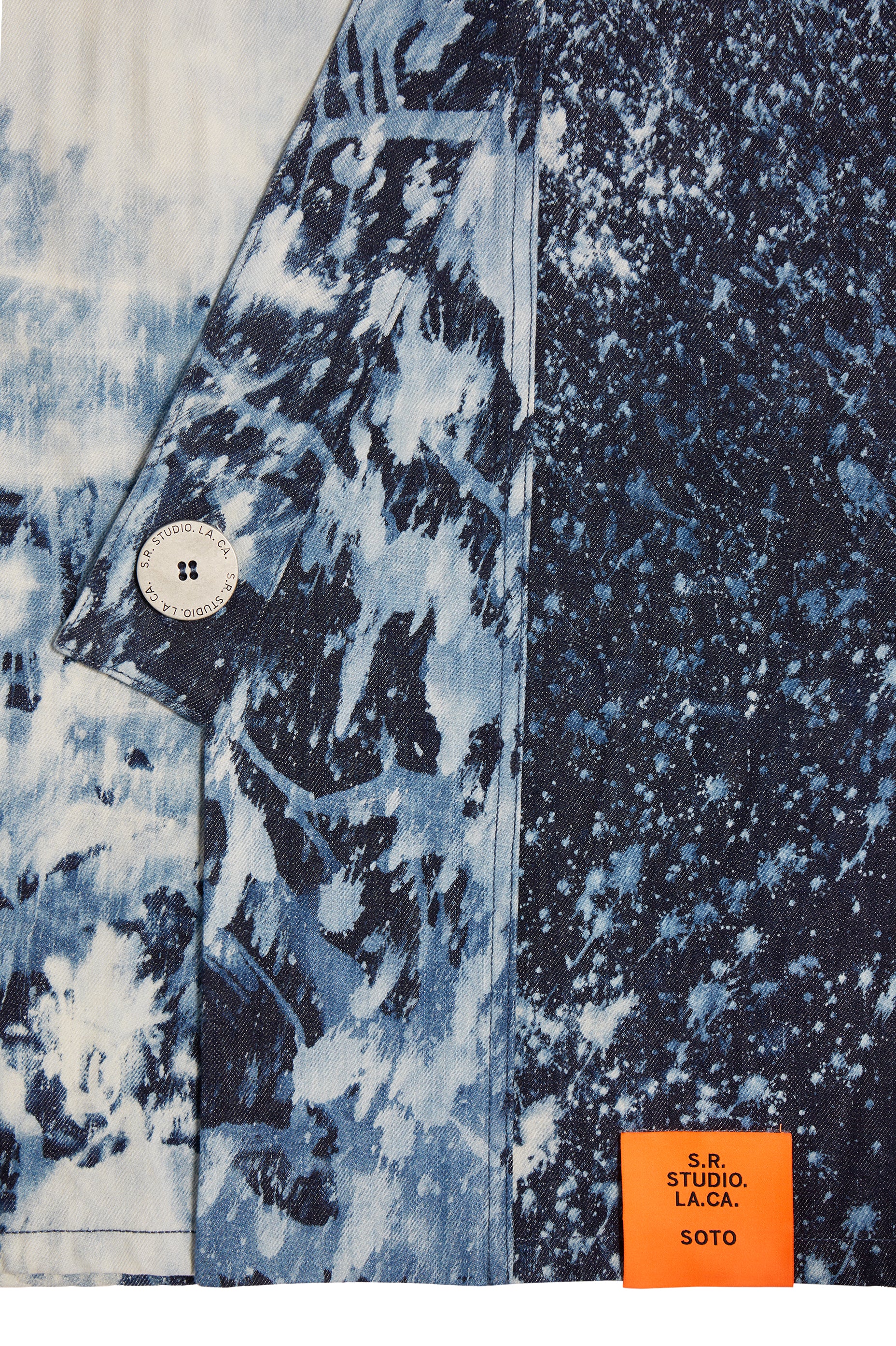 HAND-BLEACHED INDIGO SOTO SHORT ROBE