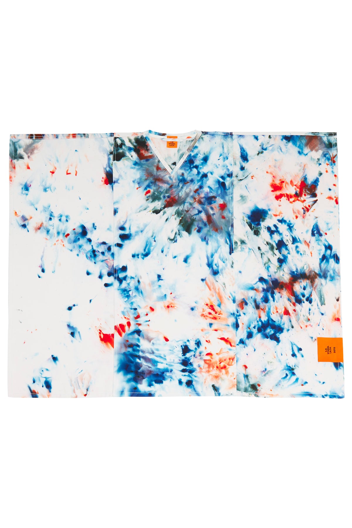 HAND-DYED T.R.B. SOTO PONCHO S.R. STUDIO. LA. CA. BY STERLING RUBY