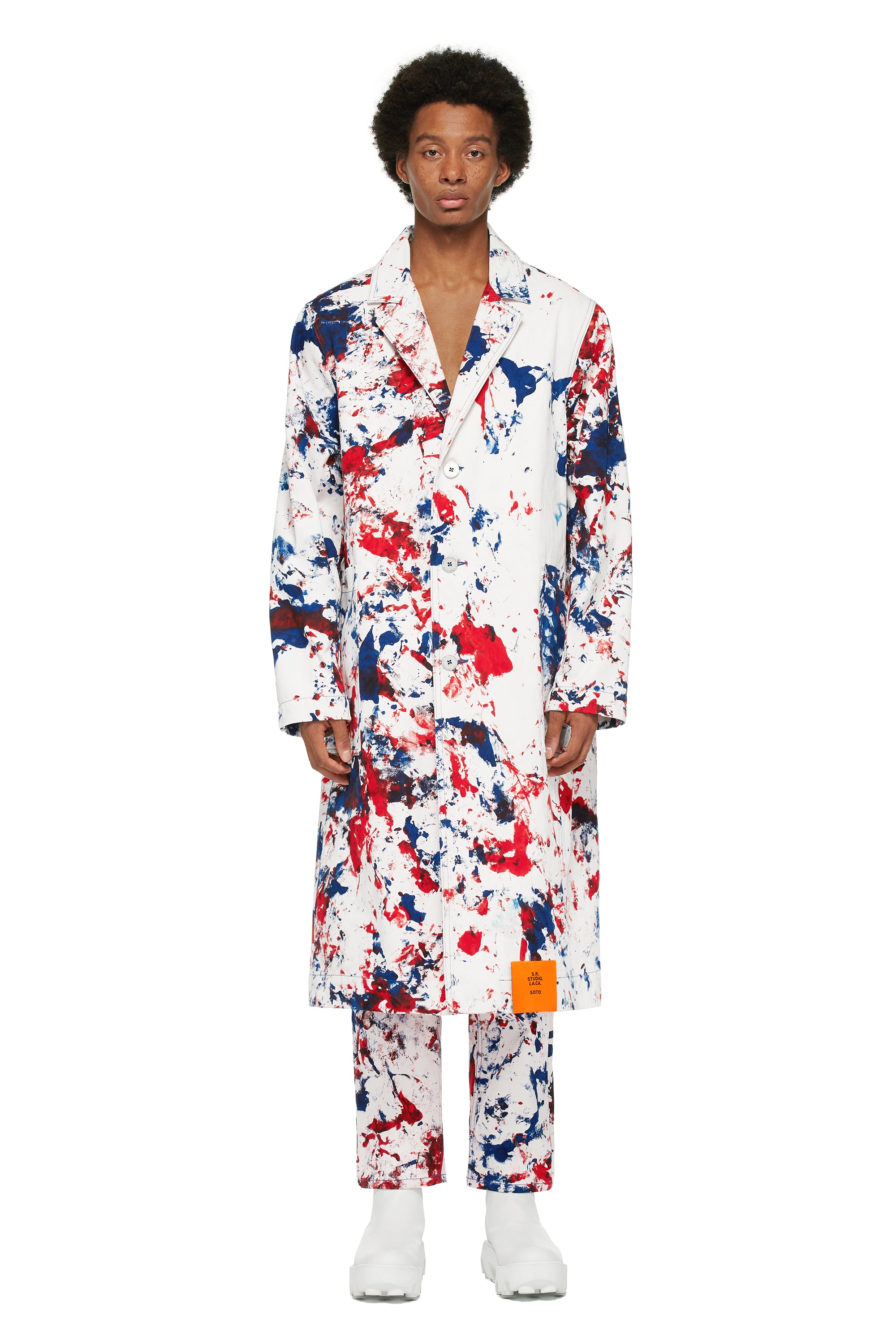 HAND-DYED W.R.B. SOTO LONG TRENCH COAT