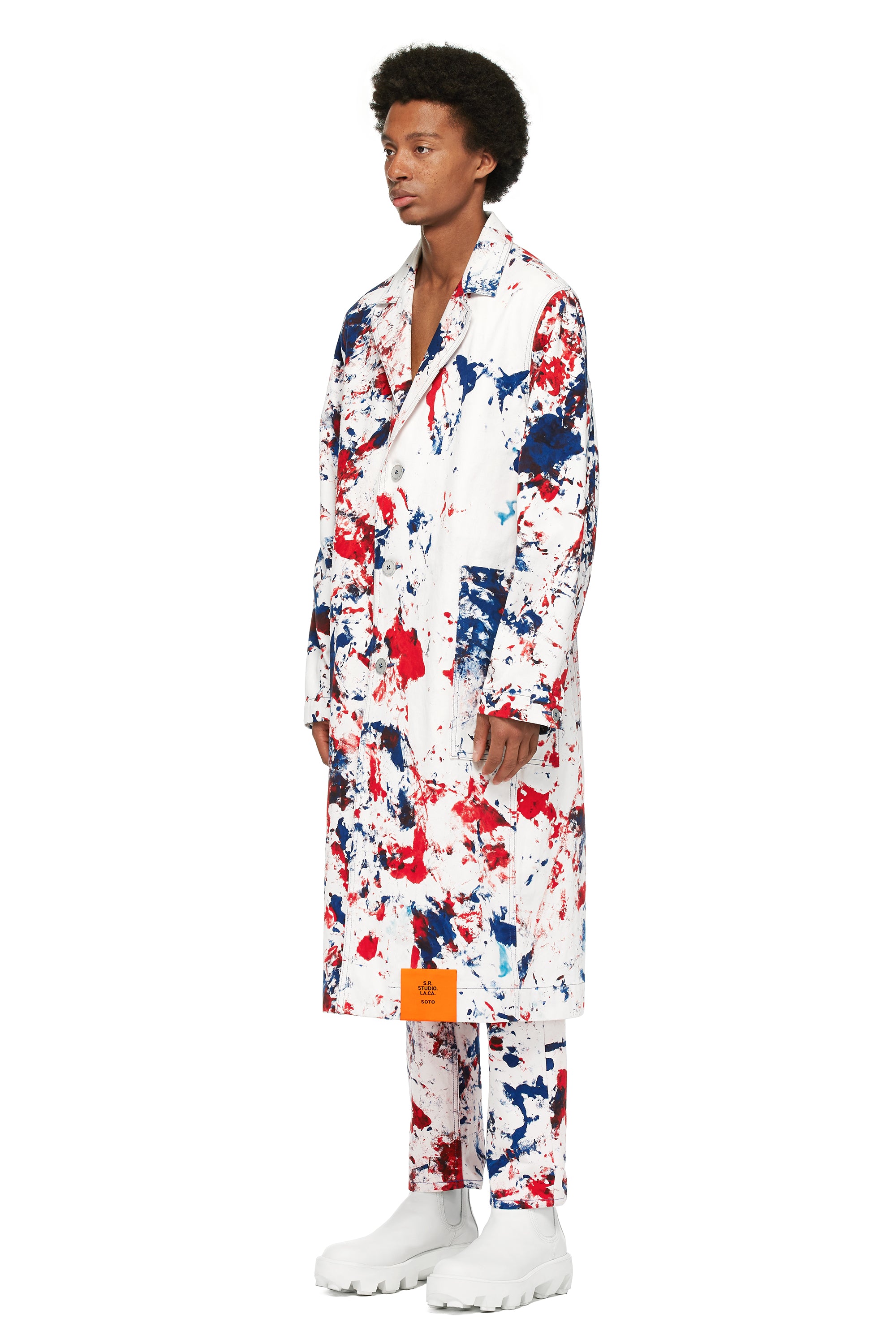 HAND-DYED W.R.B. SOTO LONG TRENCH COAT