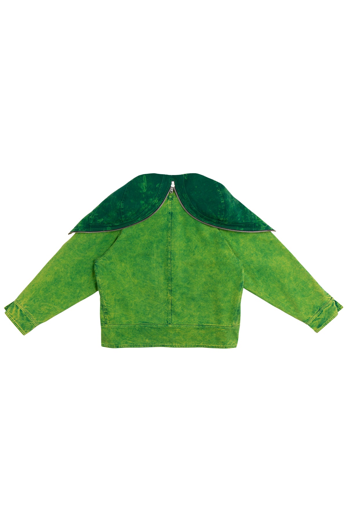 DENIM BOMBER JACKET WITH LIME IO WASH S.R. STUDIO. LA. CA. by Sterling Ruby