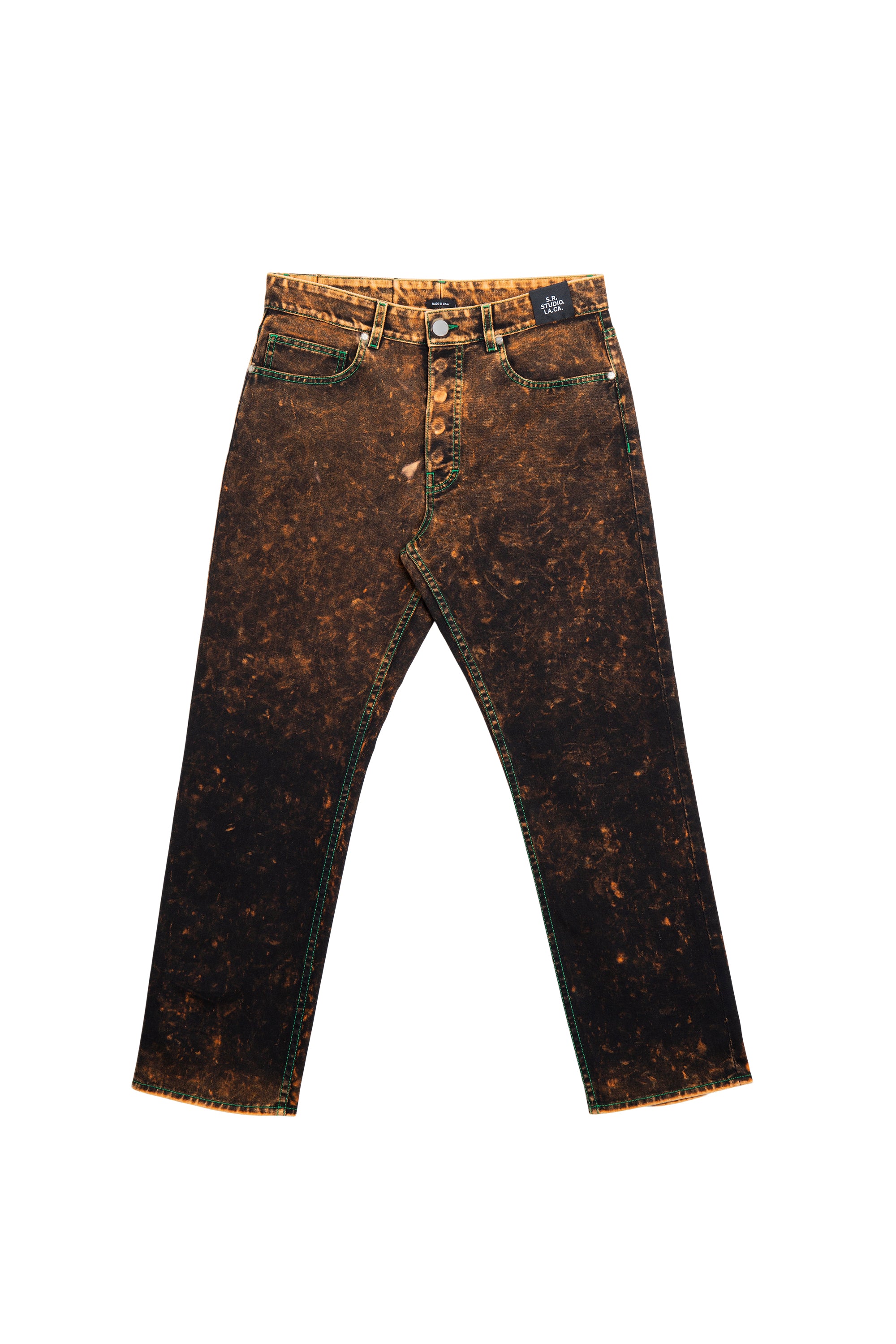 AP MEN'S C-JEAN WITH CONTRAST STITCHING AND IO WASH – S.R. STUDIO. LA. CA.