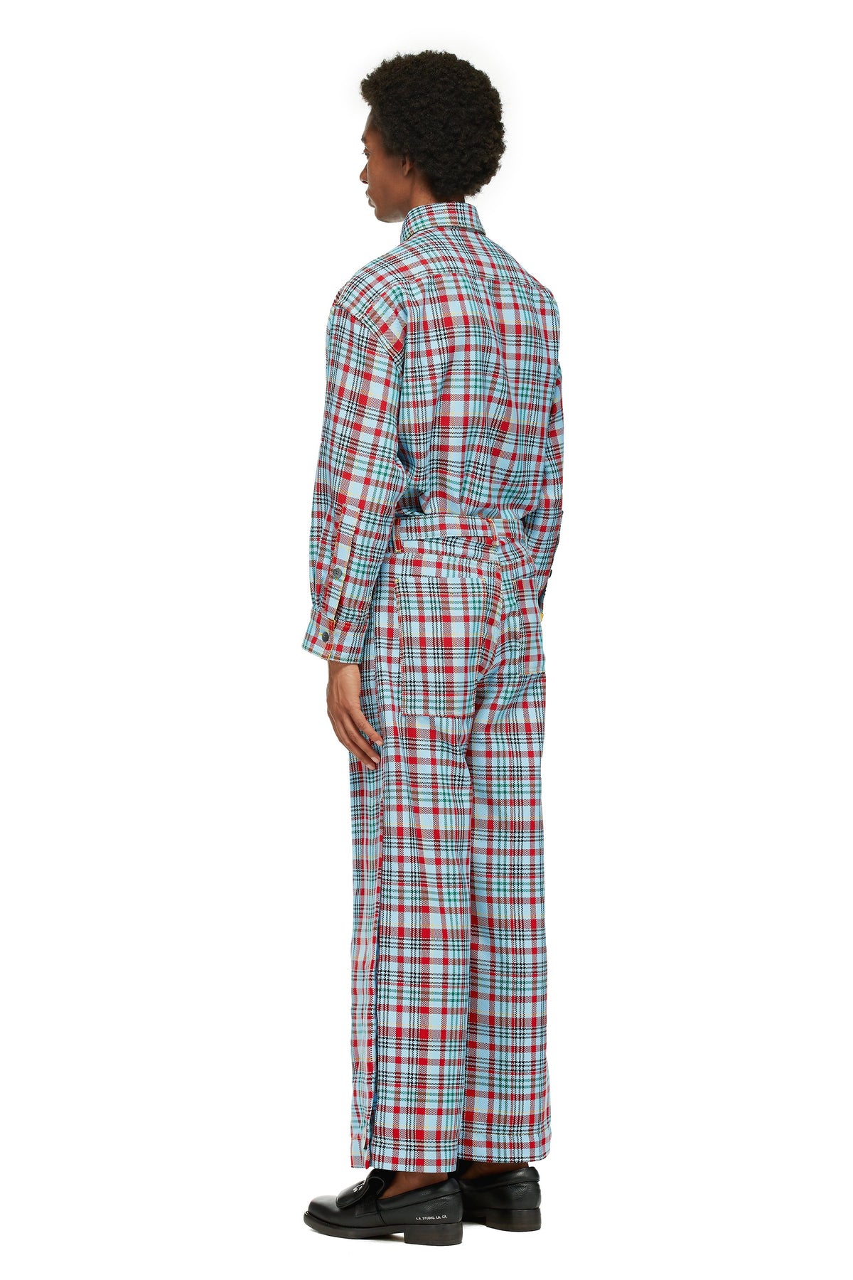 MEN'S RELAXED RAVER PANTS WITH SIDE-SEAM BUTTONS & VAMPIRE SUNRISE TRIM