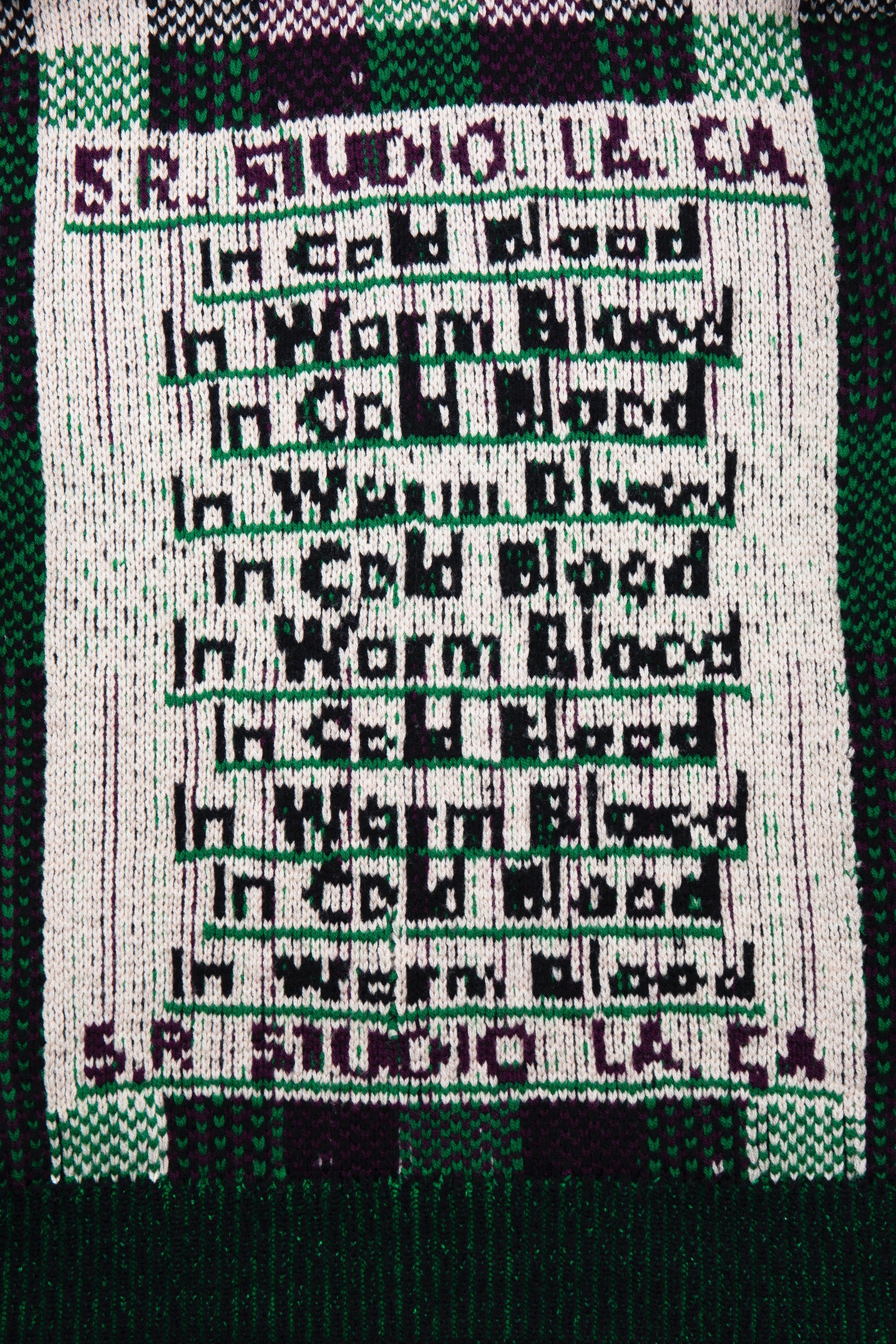 S.R. STUDIO. LA. CA. BY STERLING RUBY FLOAT JACQUARD CREWNECK SWEATER INSECT INDEX